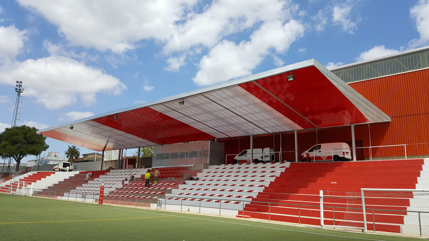 El estadio municipal Can Rosés, escenario del UE Rubí-Athletic Club de Copa.
