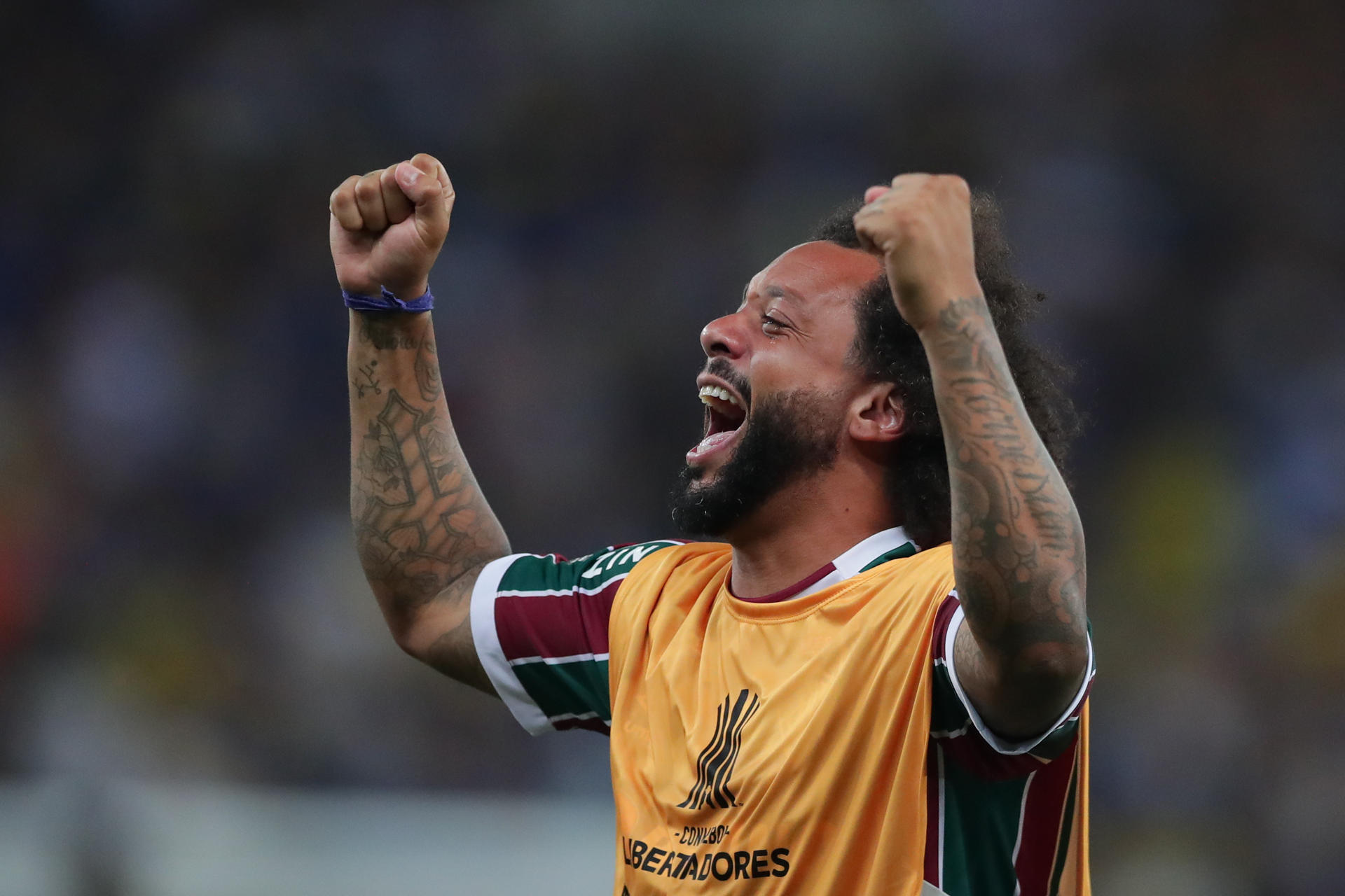 Marcelo celebra la Copa Libertadores con el Fluminense (FOTO: EFE).