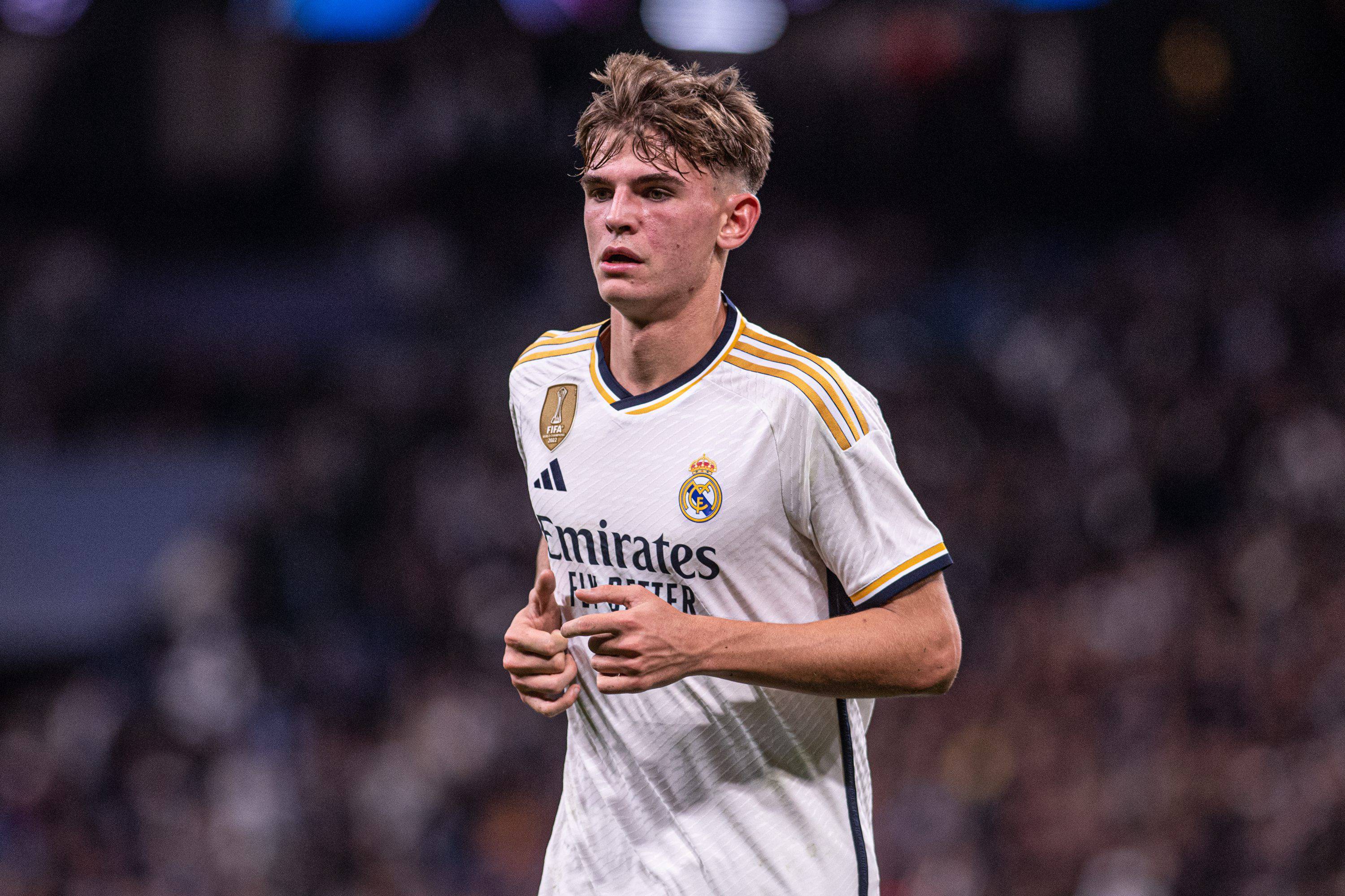 Nico Paz, en el Real Madrid-Nápoles (Foto: Cordon Press).