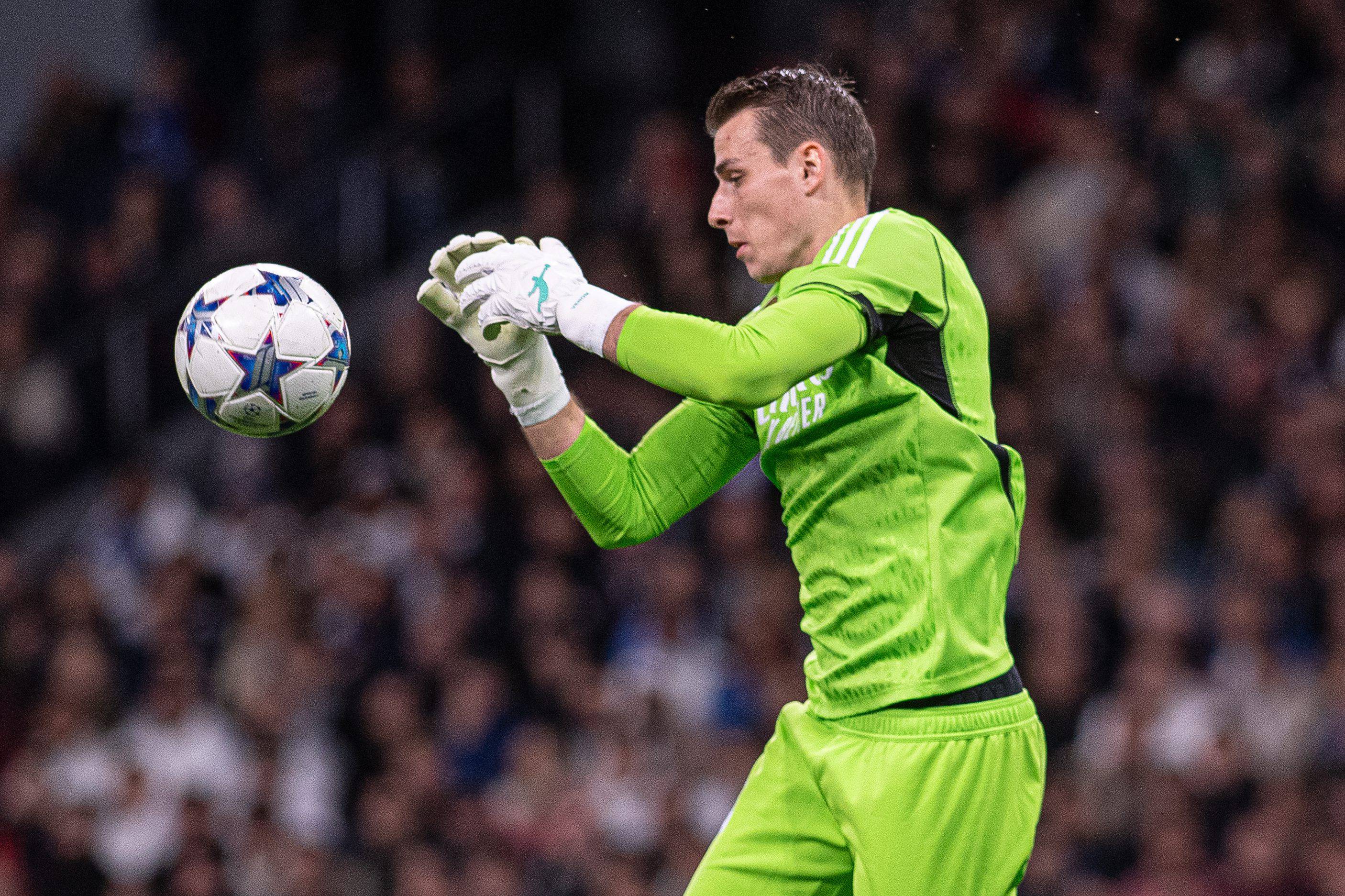 Andriy Lunin, en un partido del Real Madrid (Foto: Cordon Press).