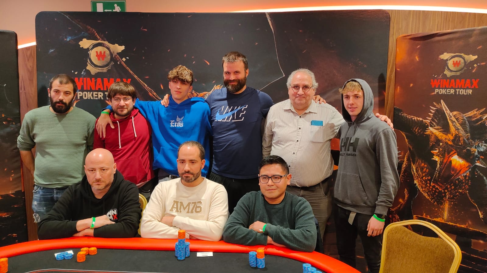 Mesa final del Winamax Poker Tour en Bilbao.
