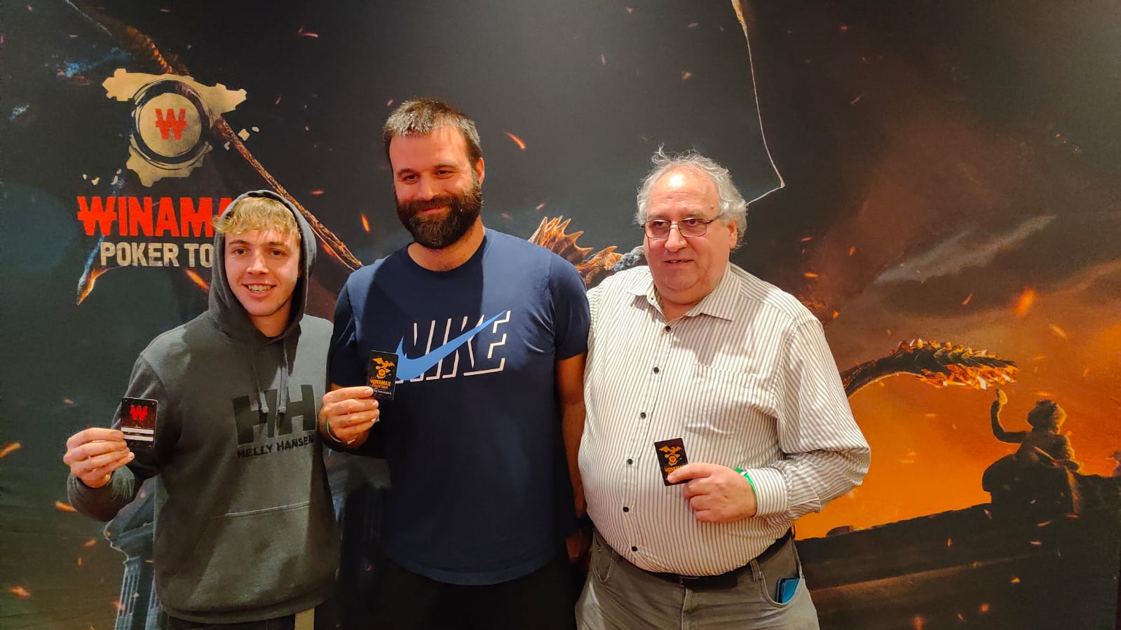 Ilargo, Pablo y Miguel Ángel, ganadores del Winamax Poker Tour en Bilbao.