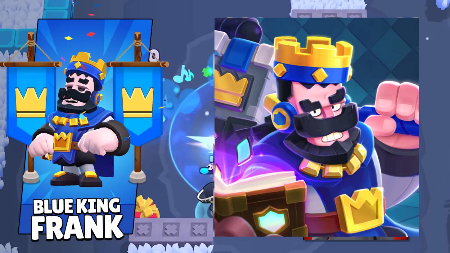 Frank rey rojo y azul, la nueva skin de Clash Royale para Brawl Stars