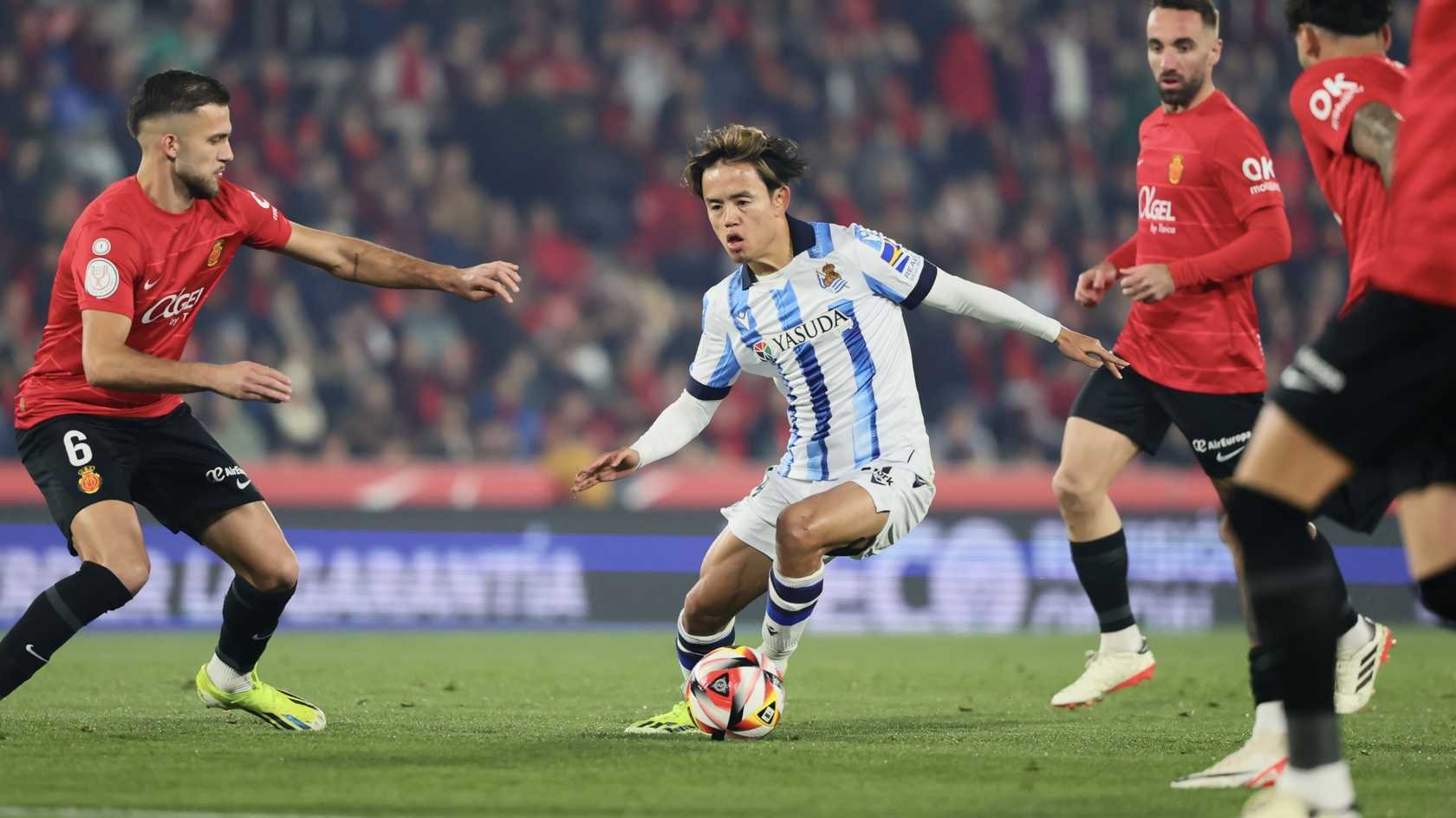 Kubo, durante el Mallorca - Real Sociedad de Copa (Foto: RSO).