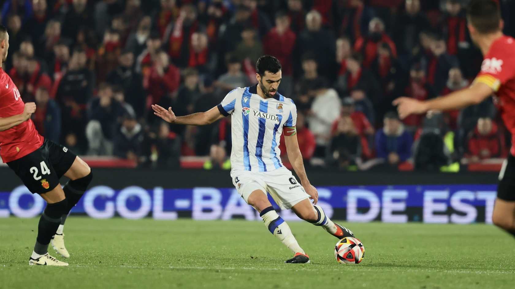 Merino, durante el Mallorca - Real Sociedad (Foto: RSO).