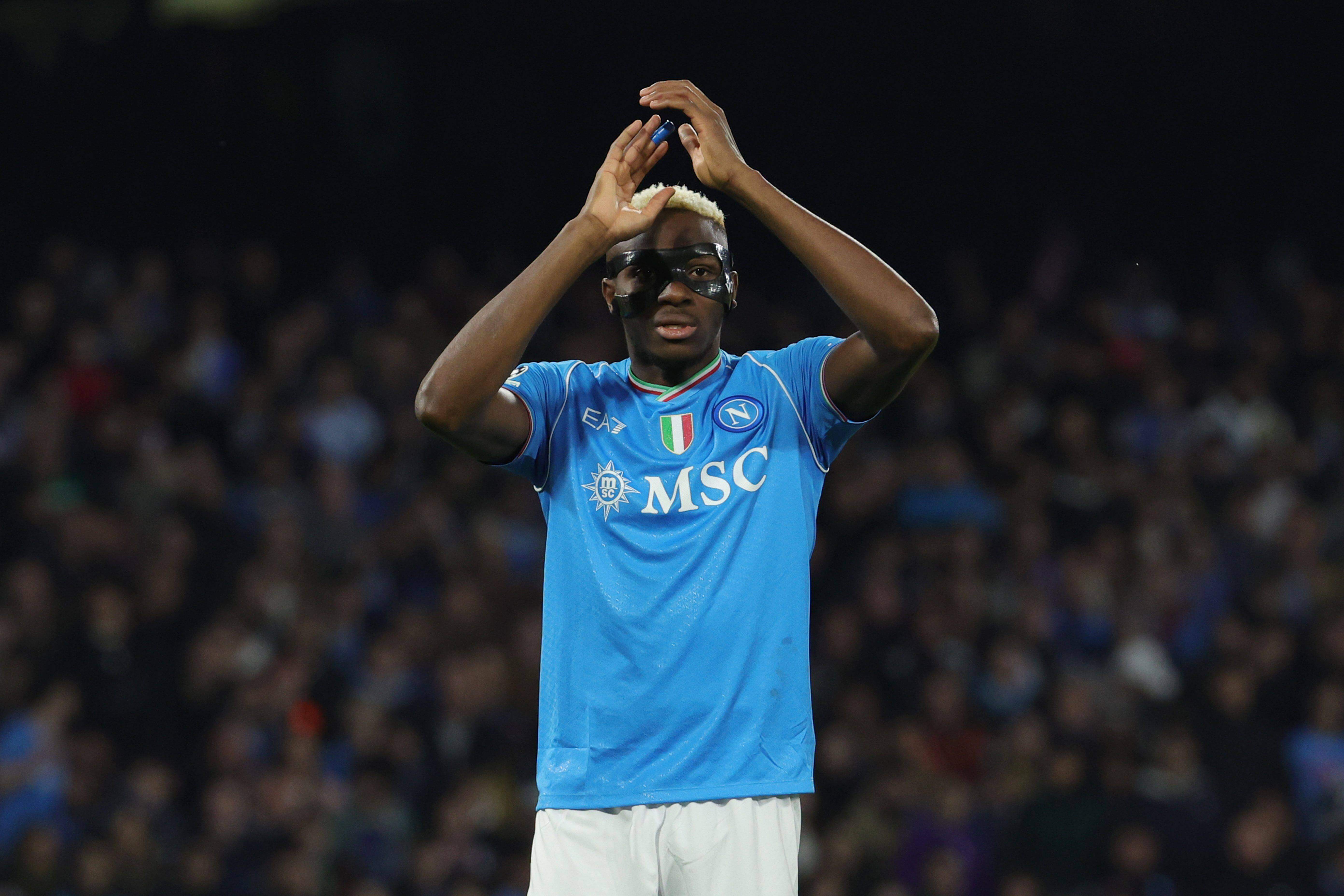 Victor Osimhen, antes del Nápoles-Barcelona (Foto: Cordon Press).