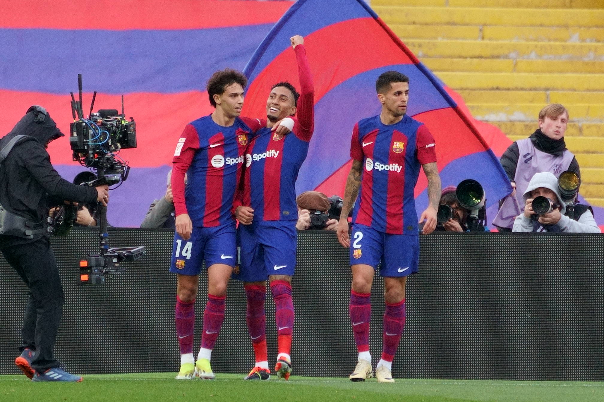 Raphinha celebra su gol en el Barcelona-Getafe (Foto: LALIGA).