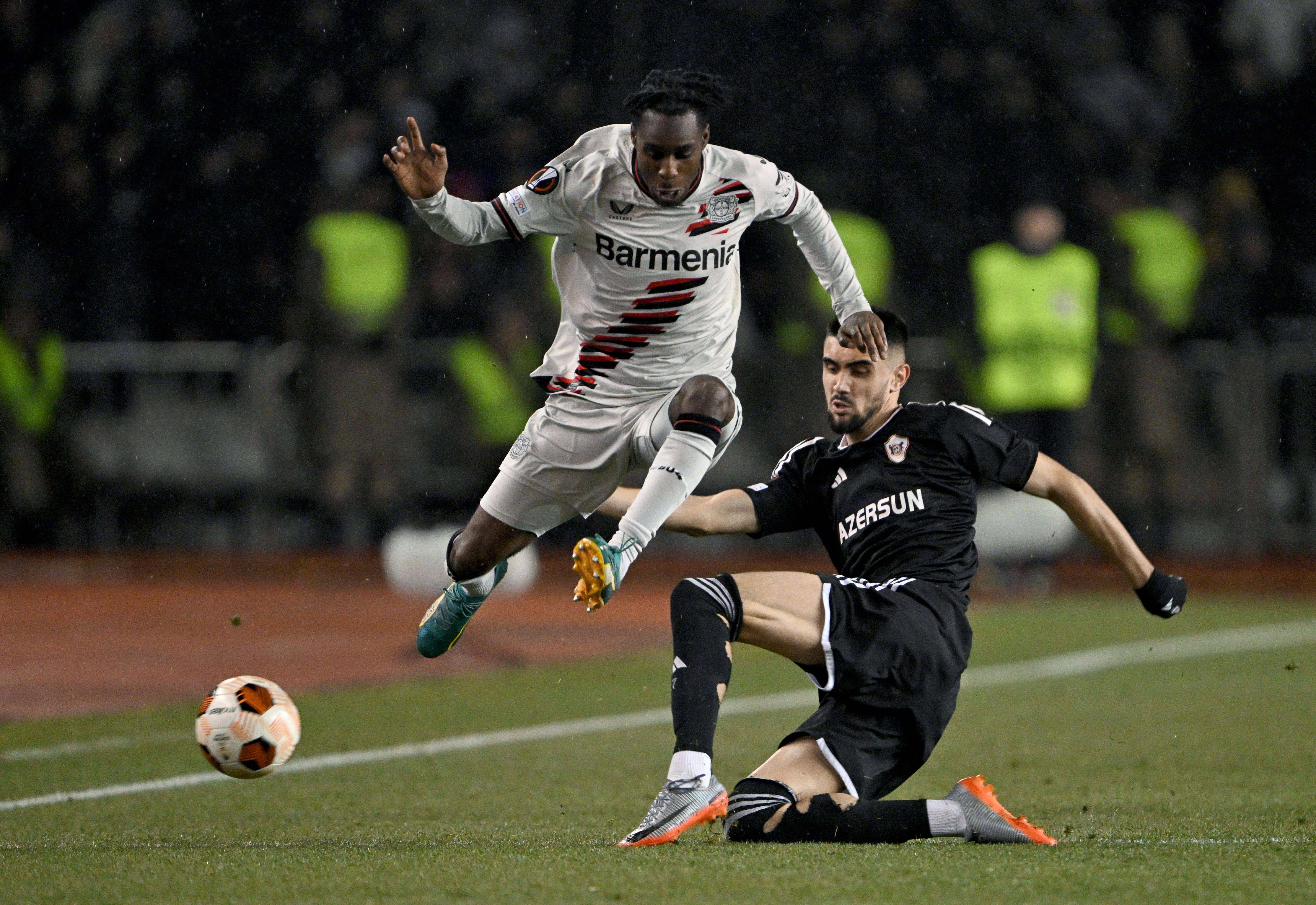 Imagen del encuentro de ida entre Qarabag y Bayer Leverkusen (Foto: Cordon Press)