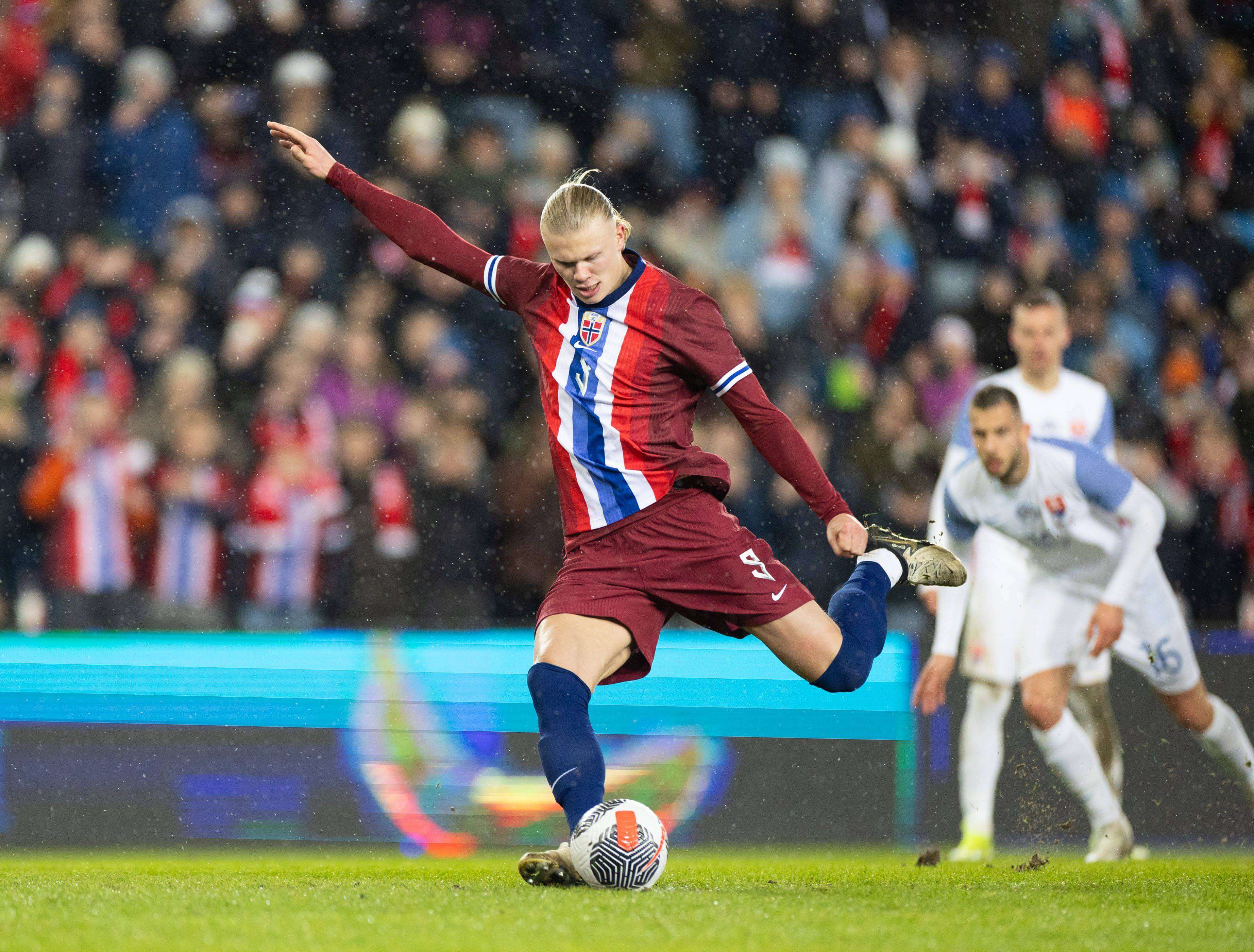 Erling Haaland, durante un encuentro con la selección noruega (Foto: Cordon Press)