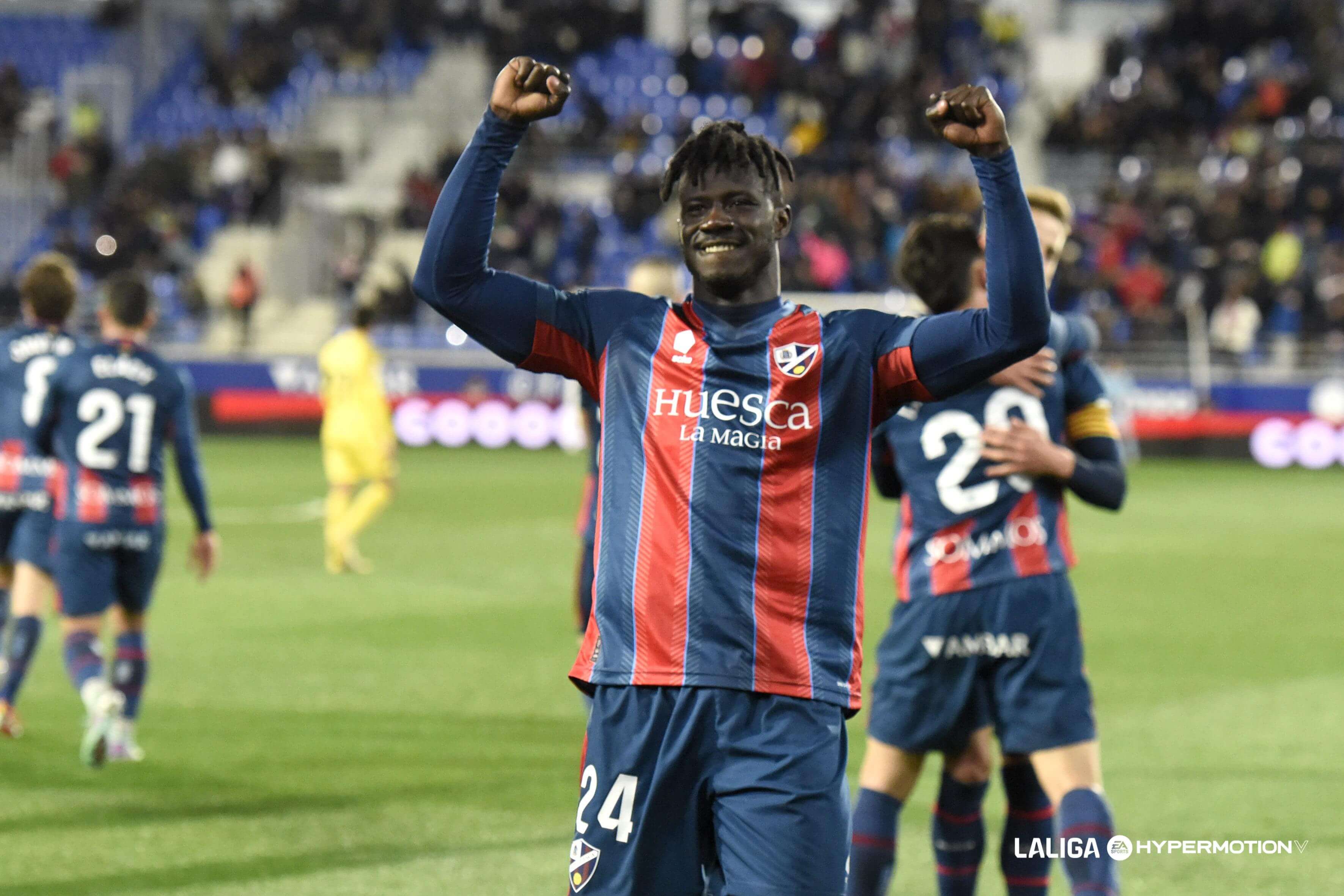 Samuel Obeng, con el Huesca (foto: LALIGA).