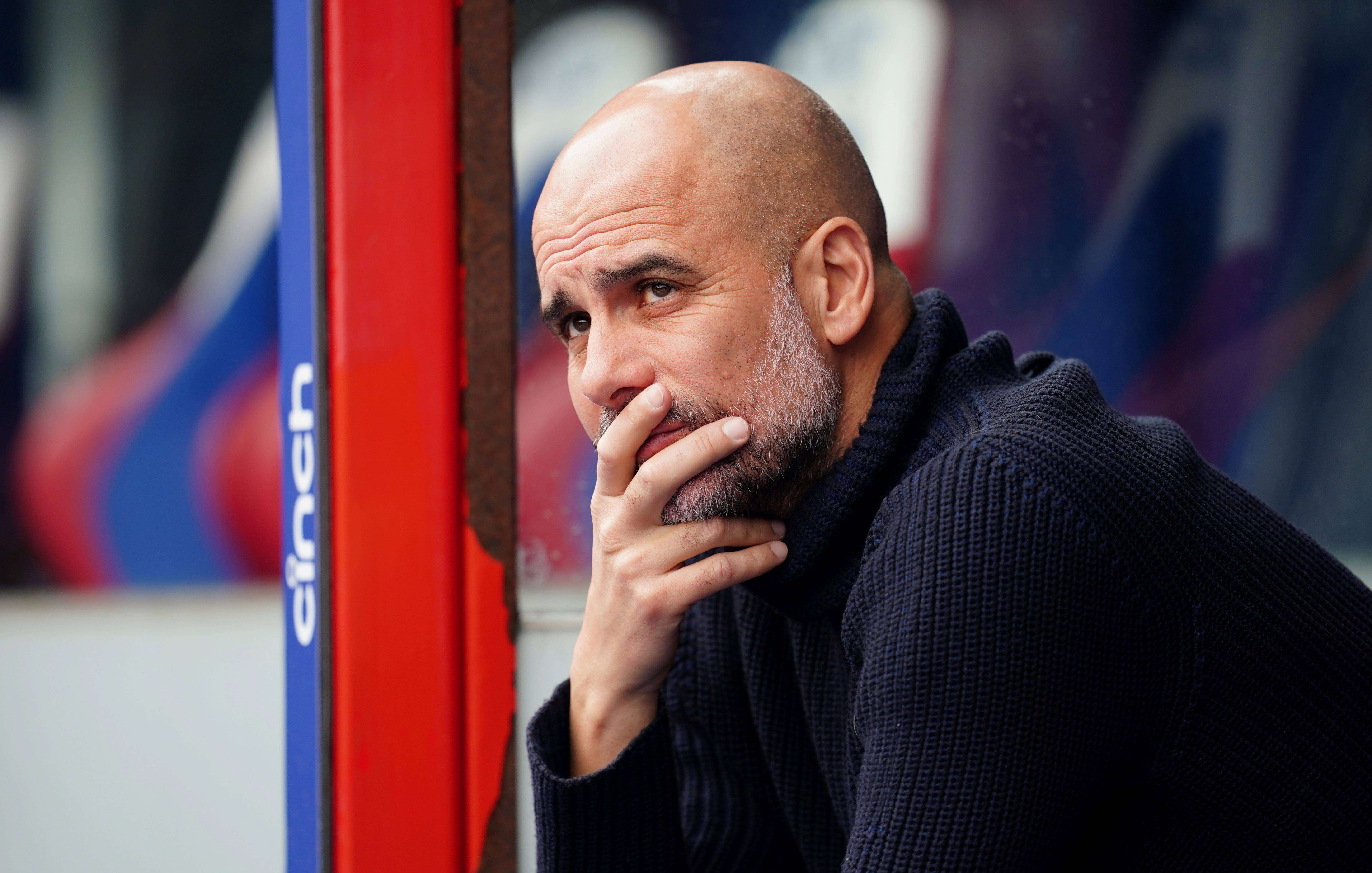 Pep Guardiola, durante el Crystal Palace-Manchester City (Foto: Cordon Press).