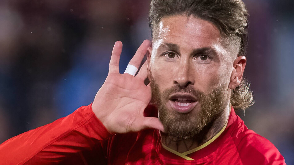 Sergio Ramos celebra un gol con el Sevilla