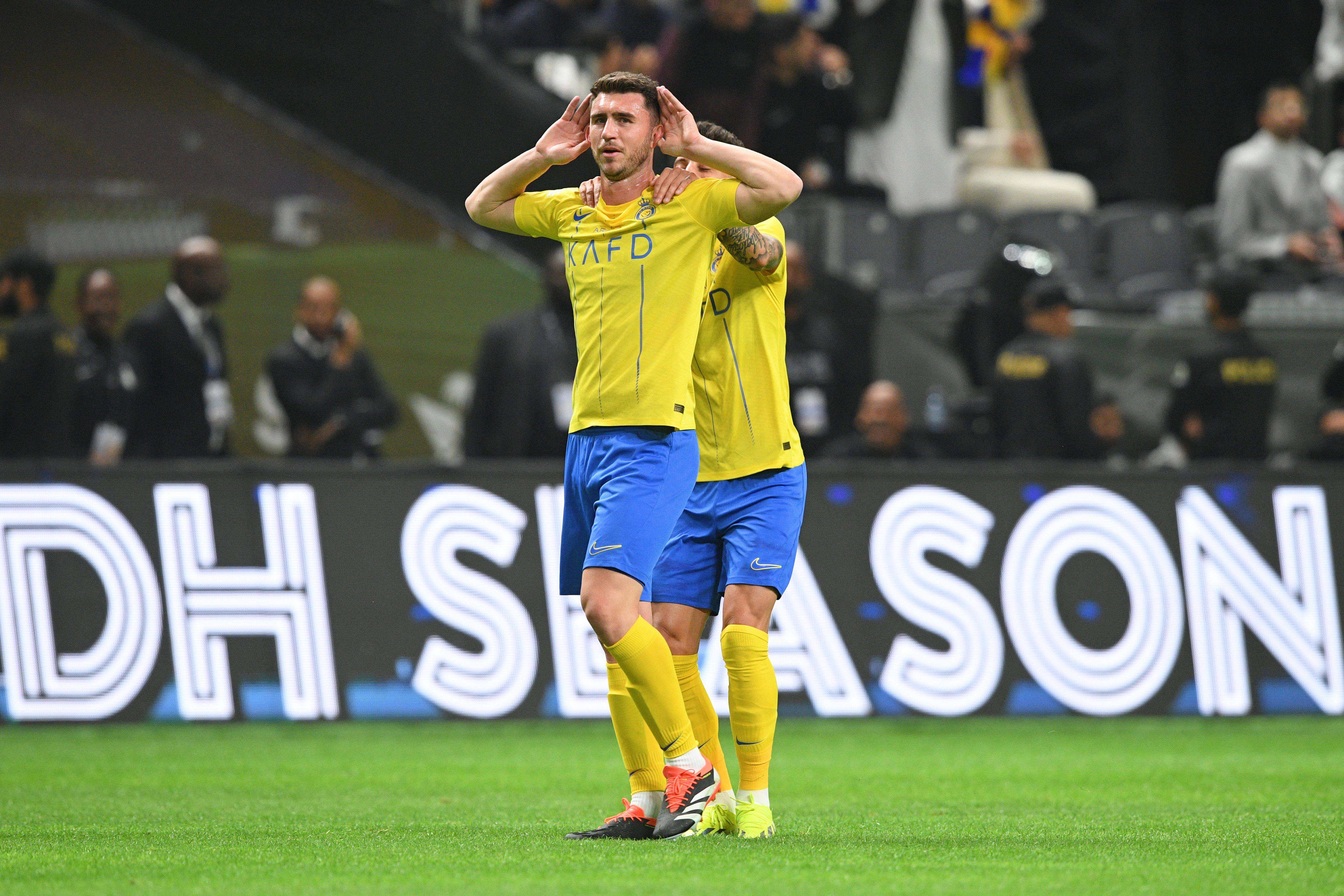 Aymeric Laporte celebra uno de sus goles con el Al-Nassr. (Foto: Cordon Press)