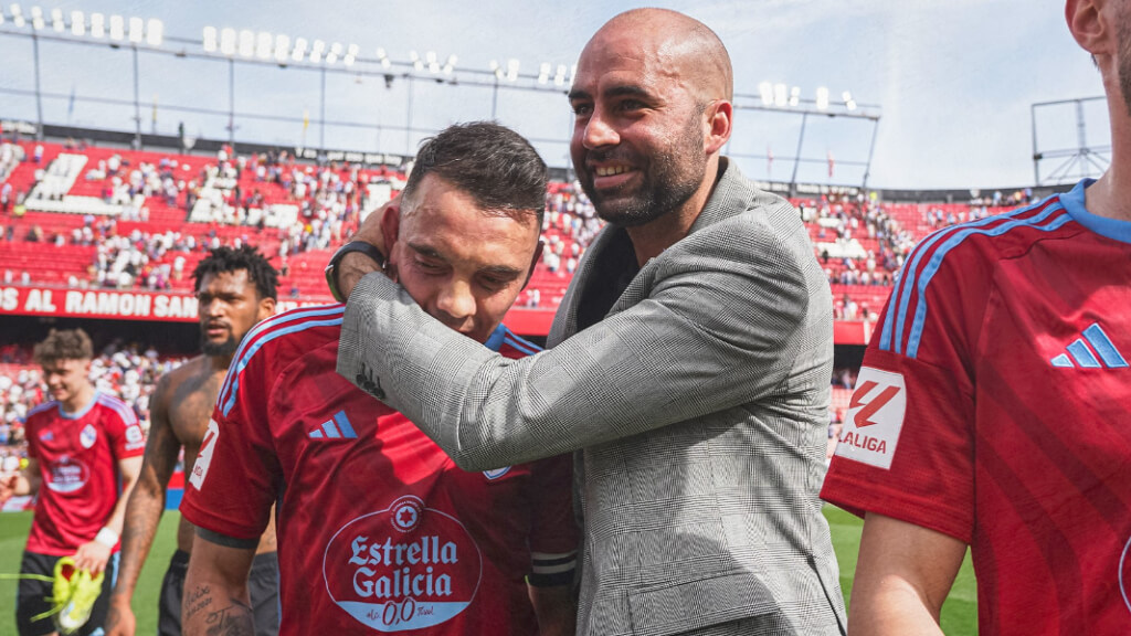 Iago Aspas y Claudio Giráldez (Fuente Celta de Vigo)