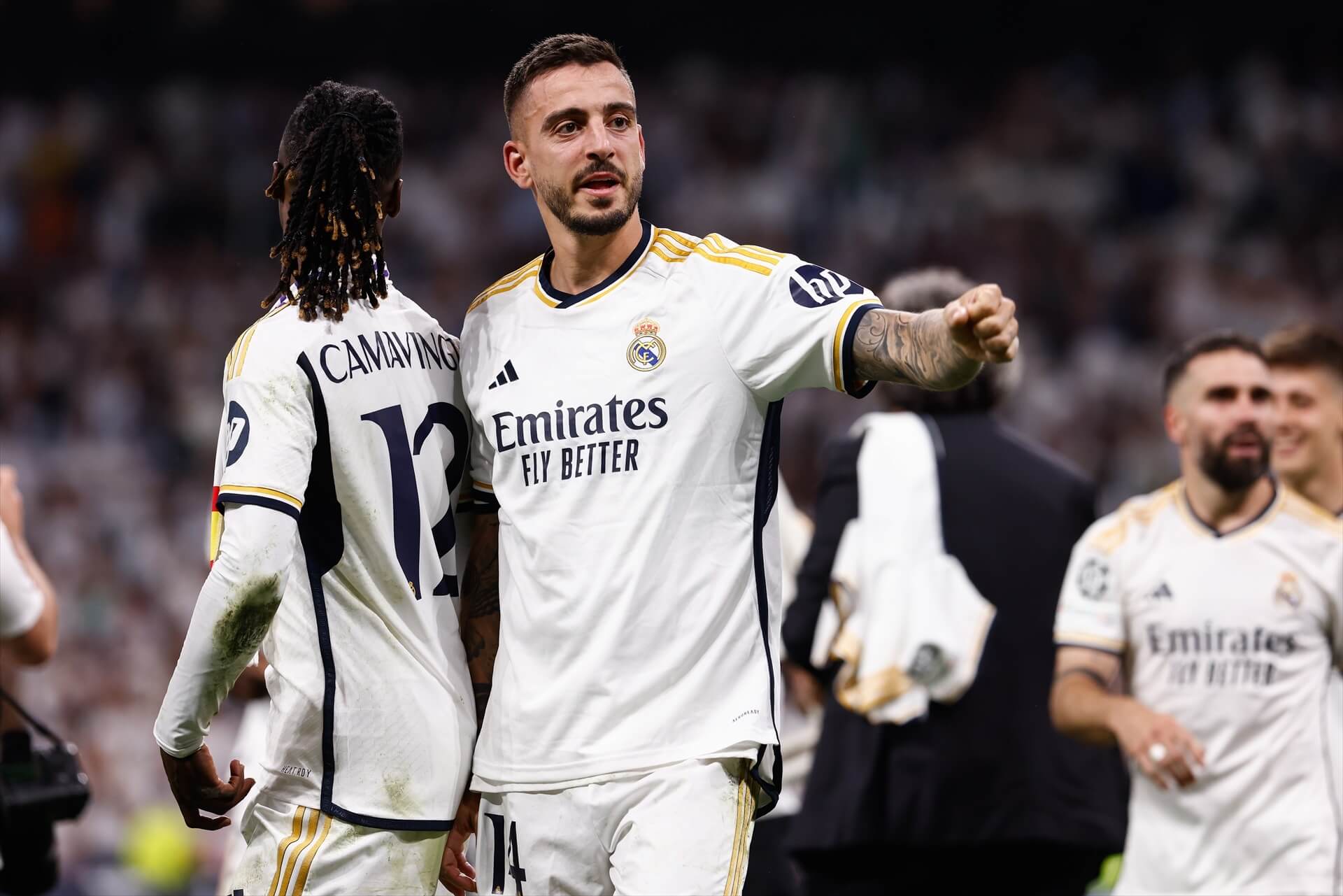 Joselu Mato celebra su en del Real Madrid-Atlético en la Supercopa (Foto: Cordon Press).