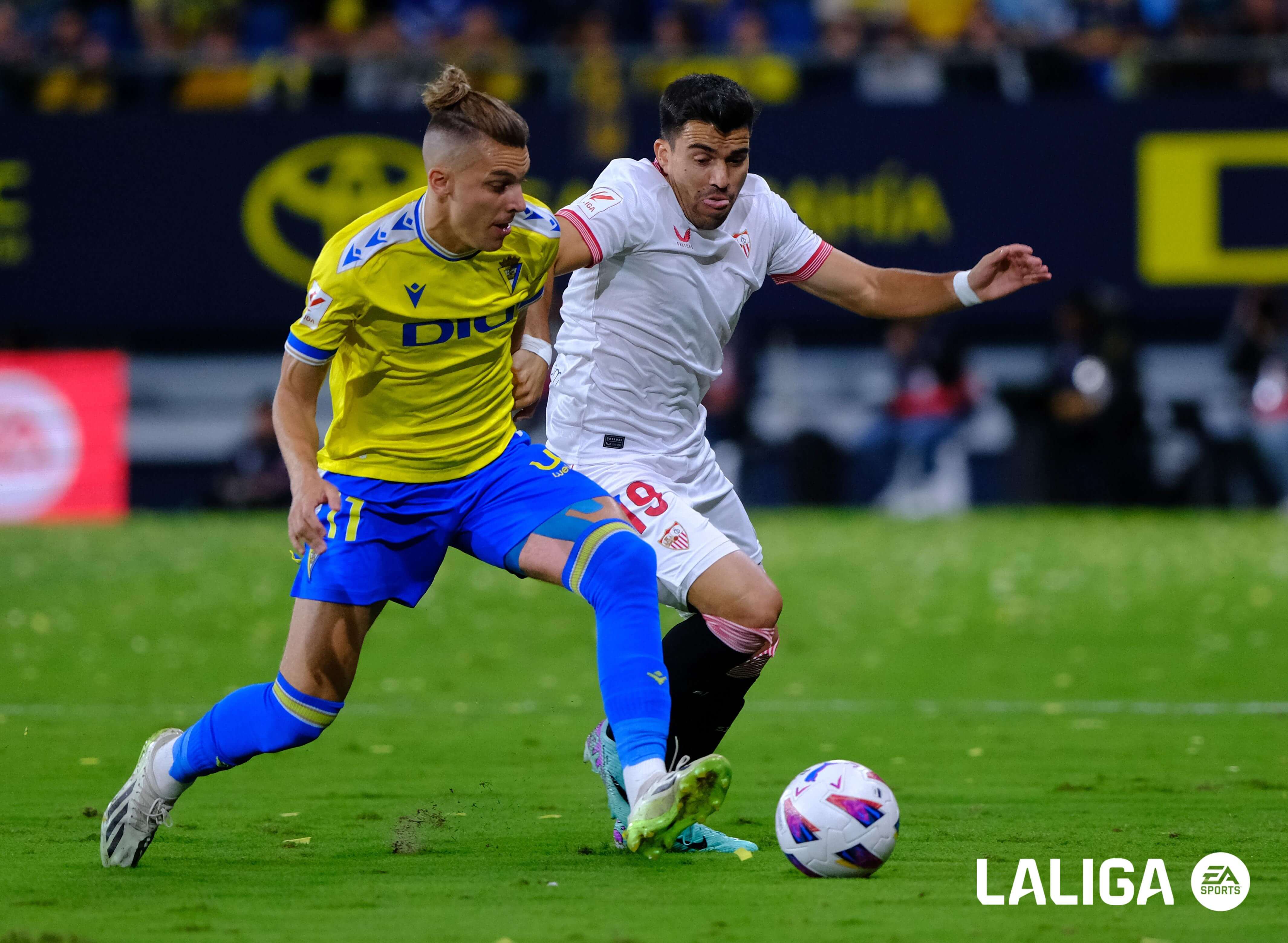 Iván Alejo y Acuña, en el Cádiz - Sevilla de la primera vuelta (Foto: LALIGA).