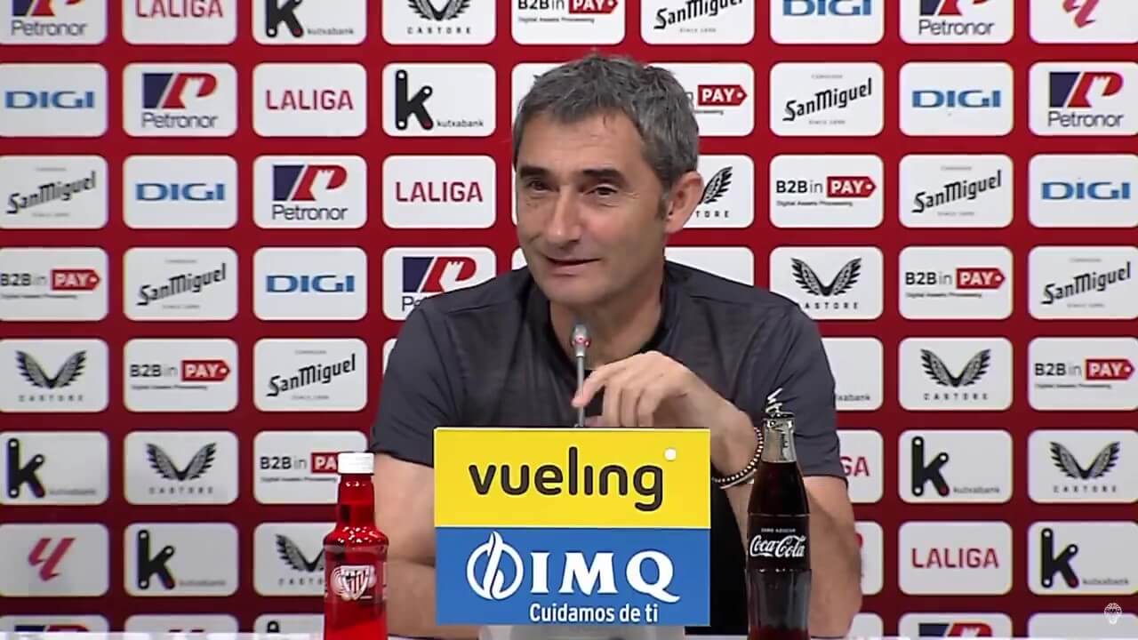 Declaraciones de Ernesto Valverde en rueda de prensa.