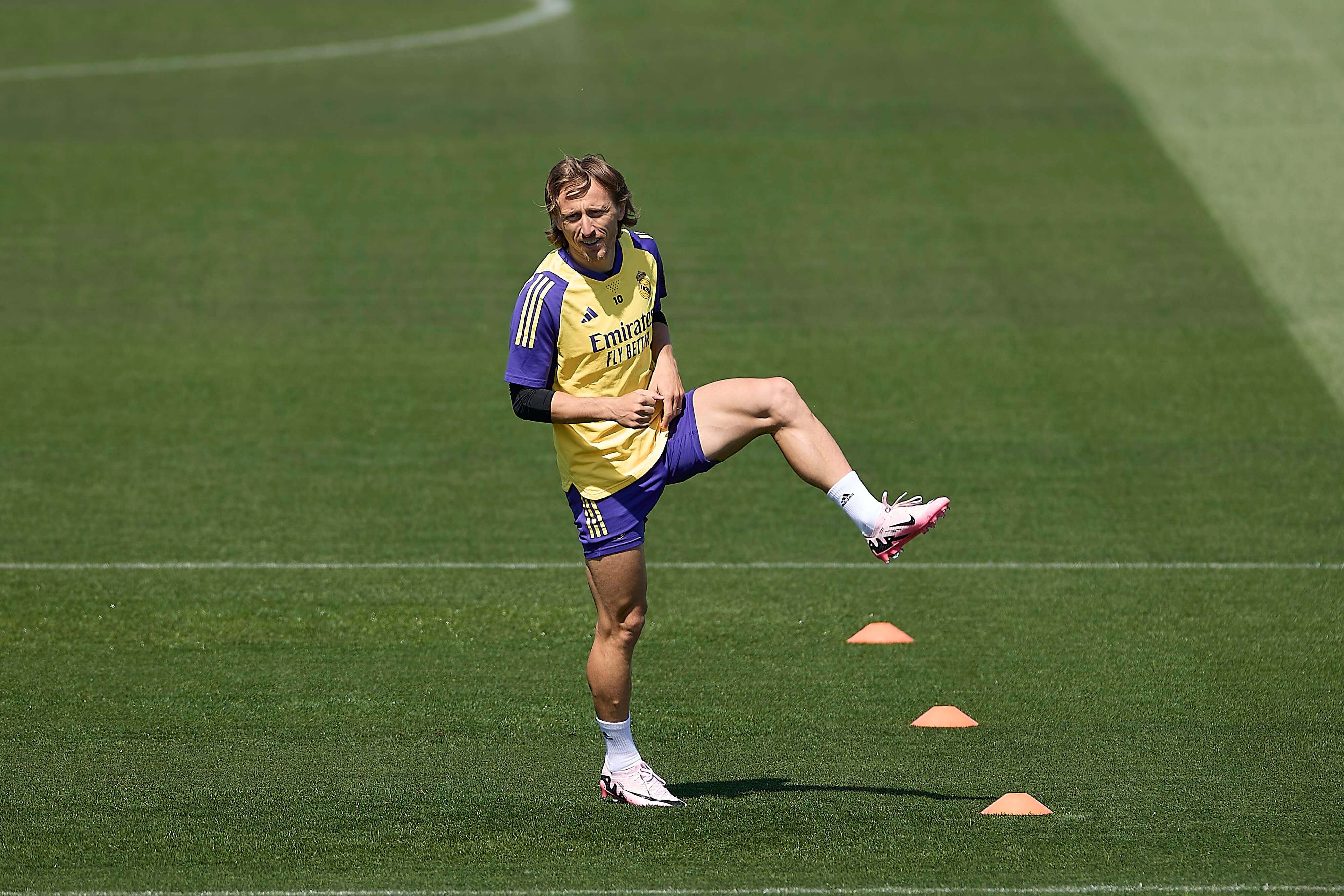 Luka Modric, entrenando con el Real Madrid (Cordon Press)