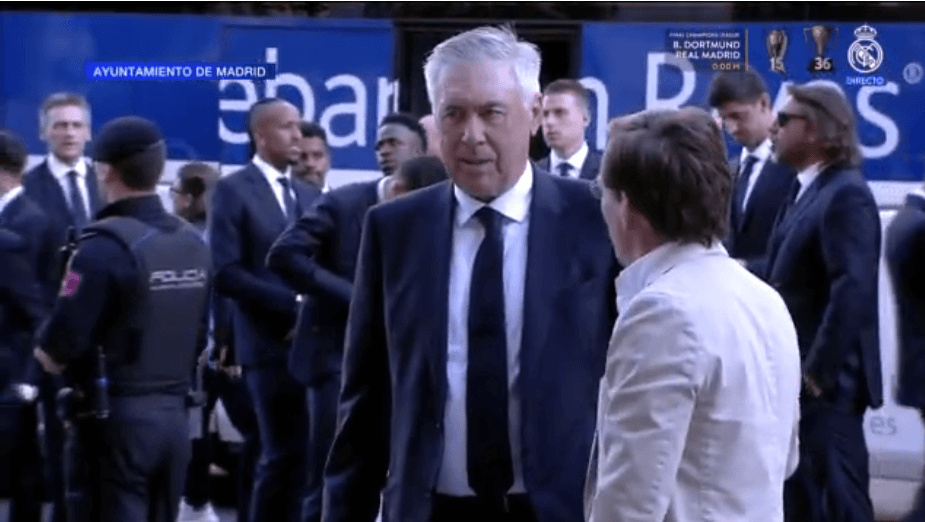 Carlo Ancelotti y Martínez Almeida