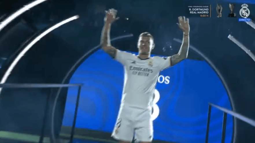 Toni Kroos en la fiesta del Bernabéu (RMTV)