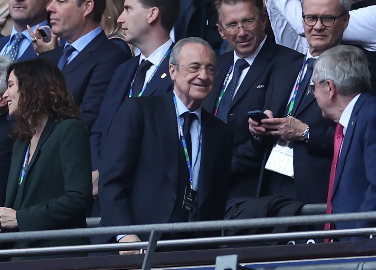 Florentino Pérez, en el palco de la final de Champions (Foto: EFE).