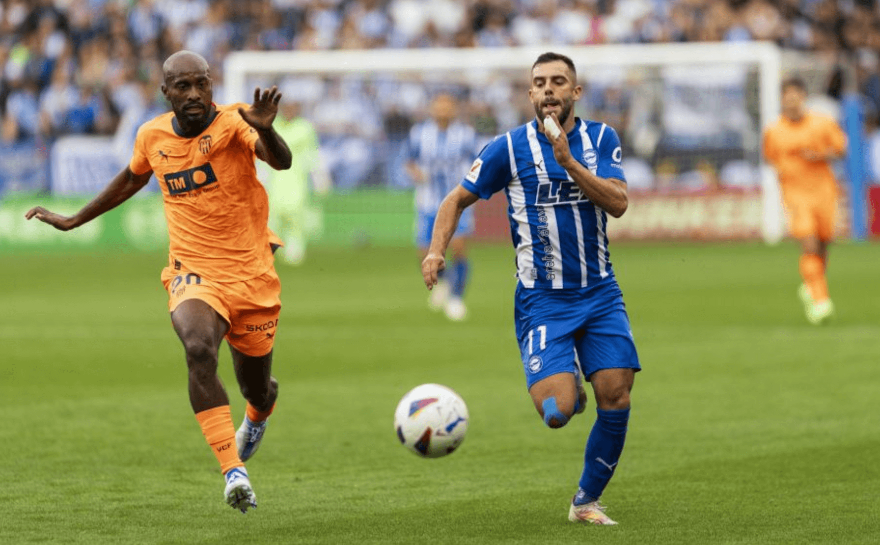 Luis Rioja, ante el Valencia CF (Foto: LALIGA).