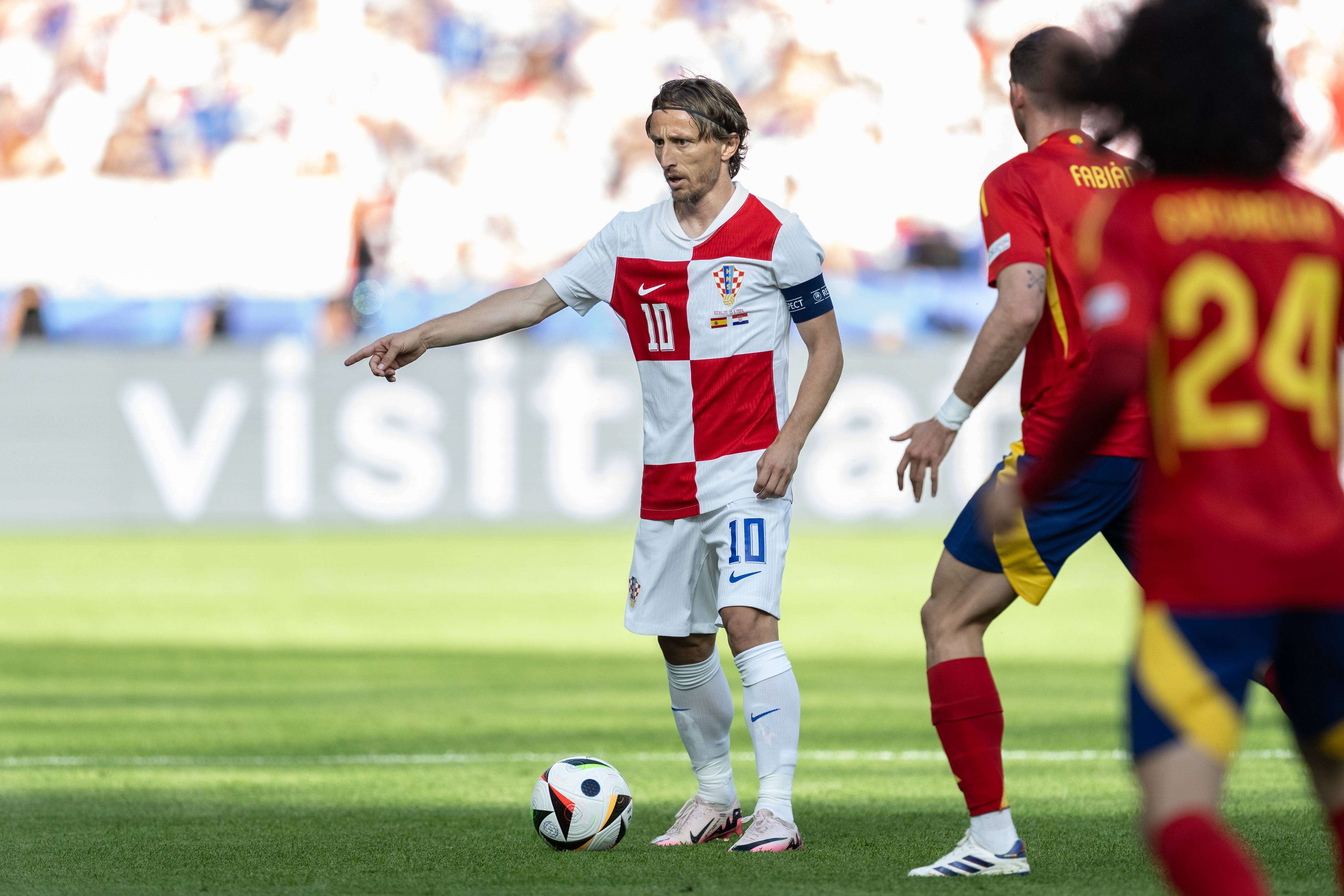 Luka Modric, durante el España.Croacia (foto: Cordon Press).