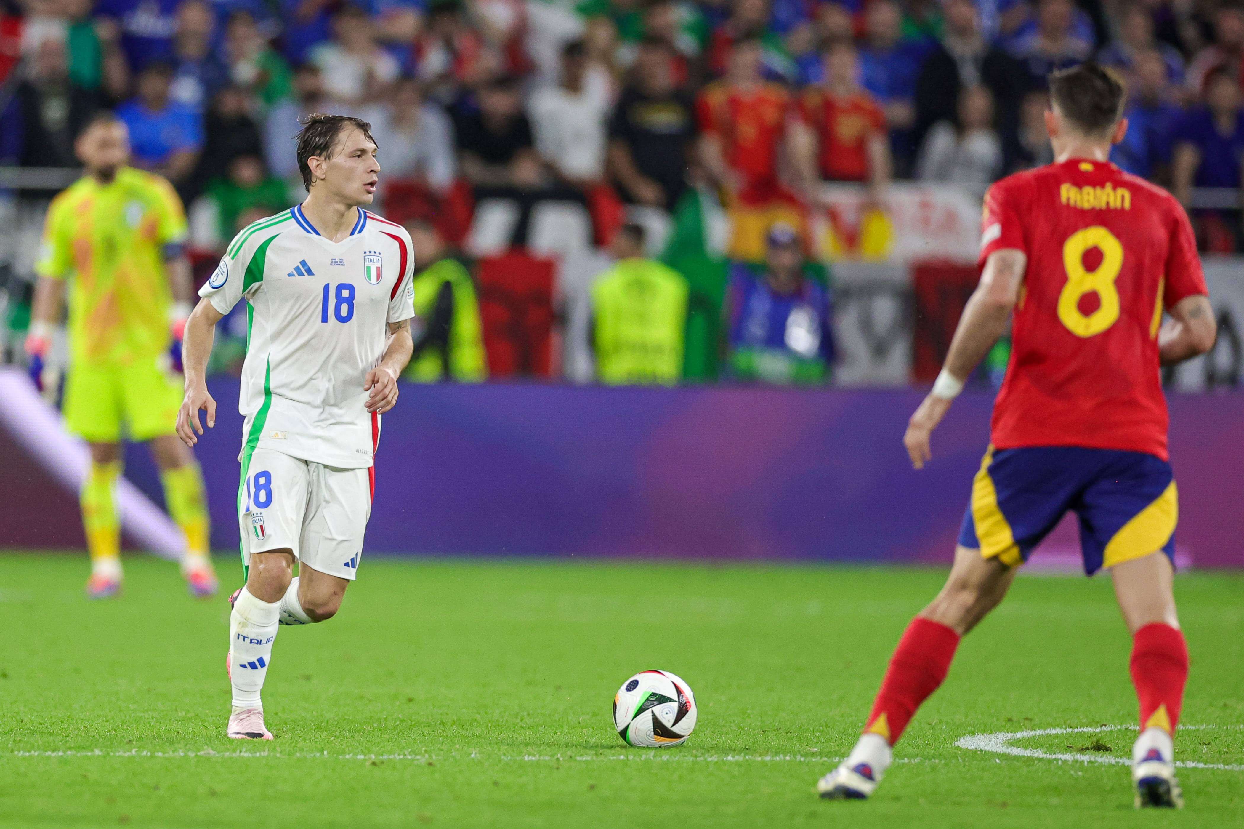 Nicolo Barella, en el partido ante España en la Eurocopa (Foto: Cordon Press).