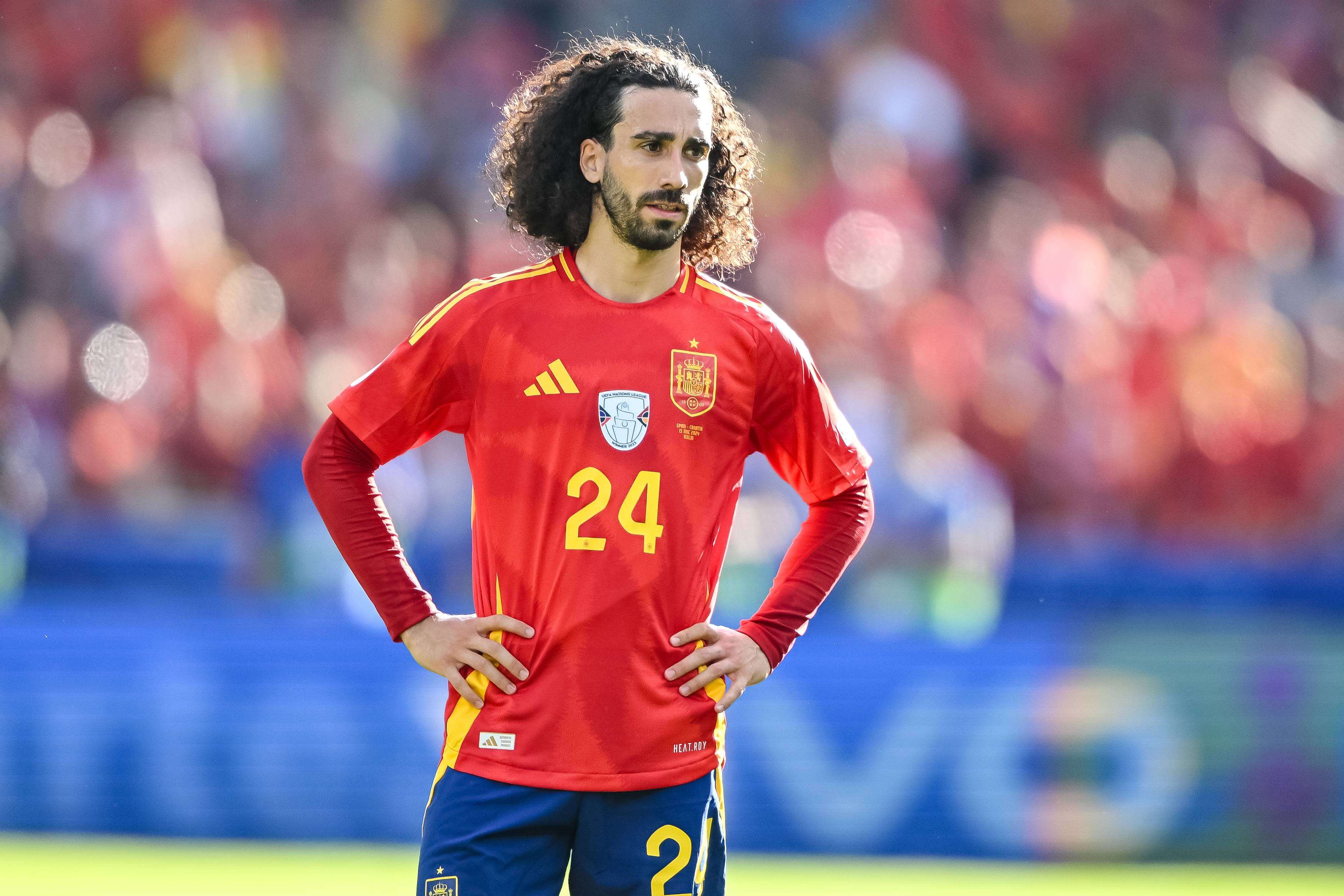 Marc Cucurella, en un partido con España en la Eurocopa (Foto: Cordon Press).