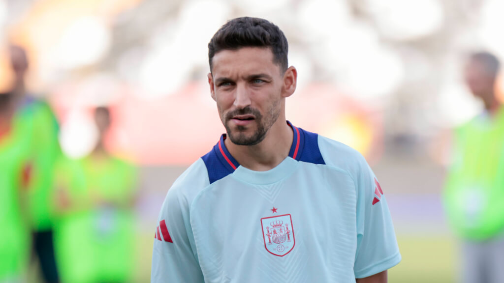 Jesús Navas antes de un partido de la Selección Española (Fuente: Cordon Press)