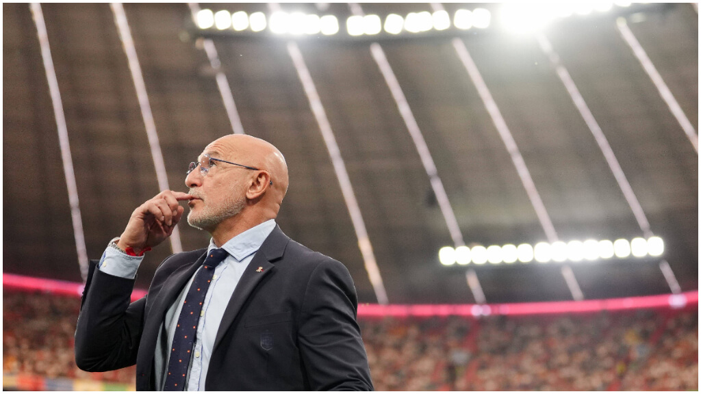 Luis de la Fuente, en el partido contra Francia (Cordon Press)