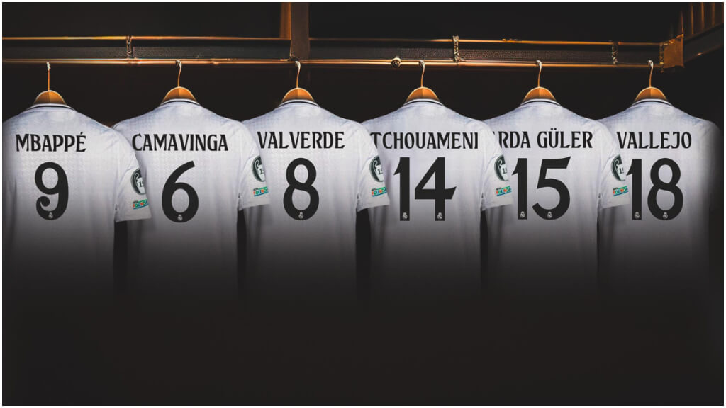 Los nuevos dorsales del Real Madrid (FOTO: Web oficial del RM)