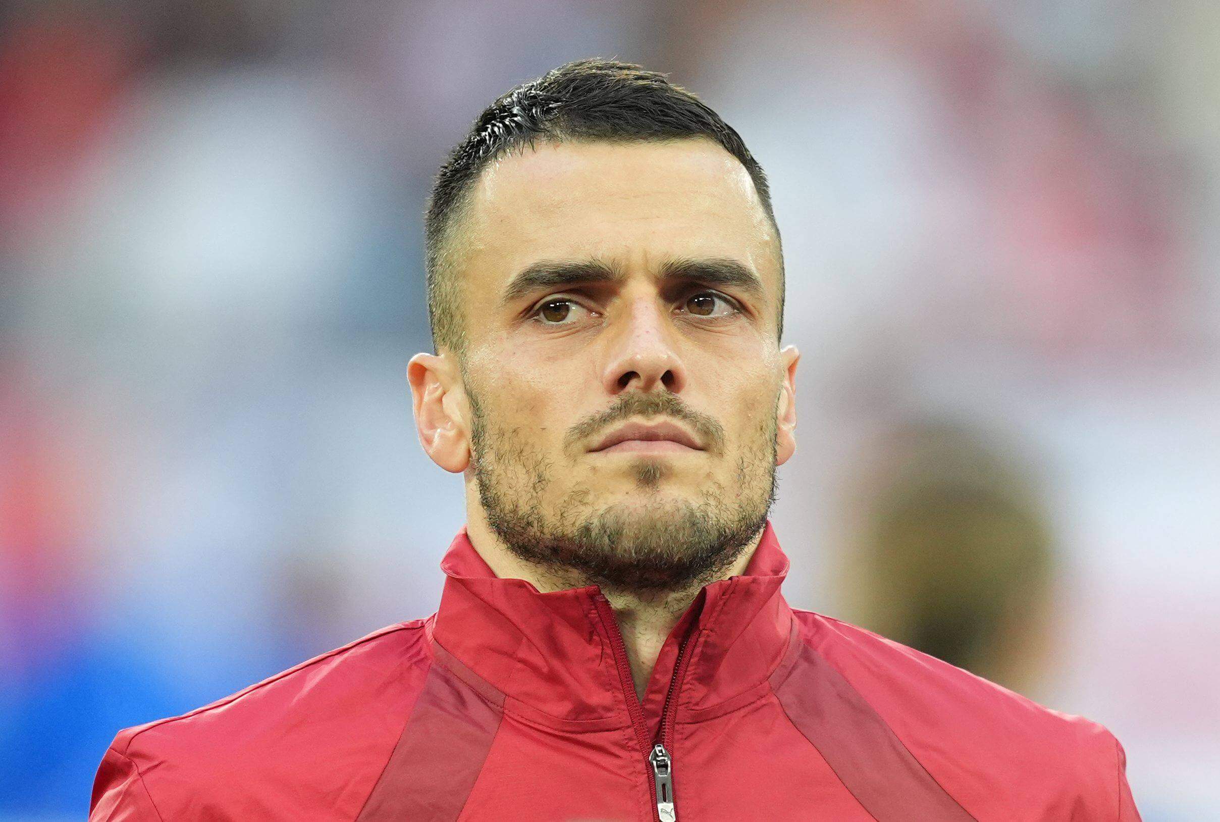 Filip Kostic, en un partido con Serbia en la Eurocopa (Foto: Cordon Press).