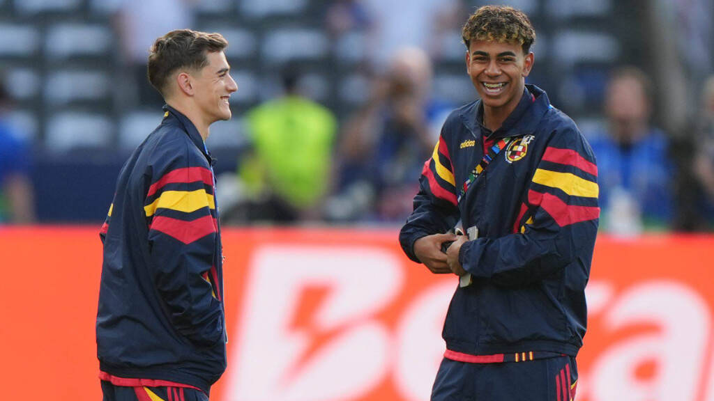 Gavi y Lamine Yamal, jugadores de la Selección Española en Berlín (foto: Cordon Press).