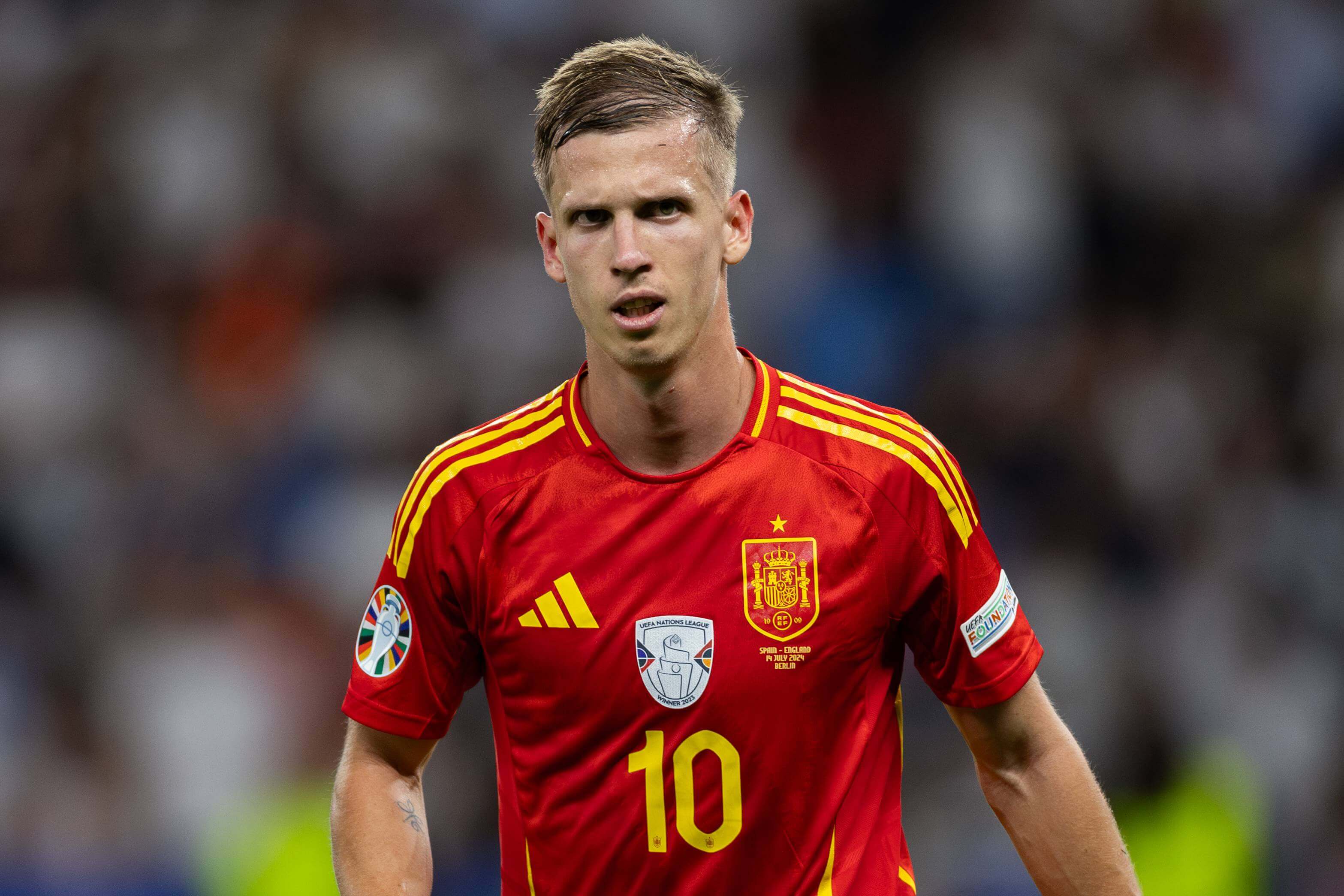 Dani Olmo, en un partido con España durante la Eurocopa (Foto: Cordon Press).