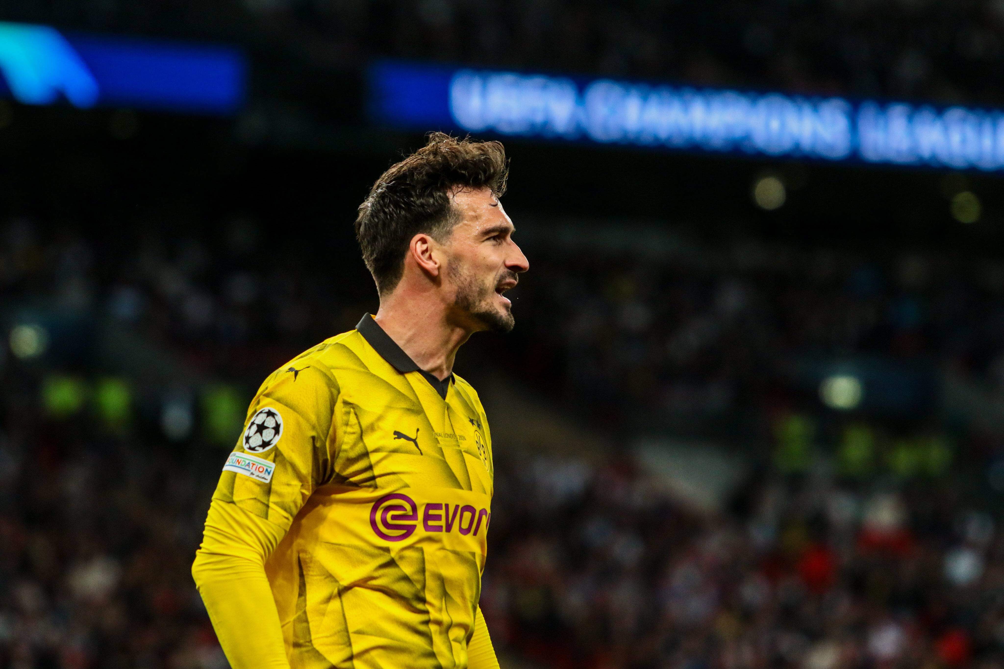 Mats Hummels, durante la final de Champions Borussia Dortmund-Real Madrid (Foto: Cordon Press).