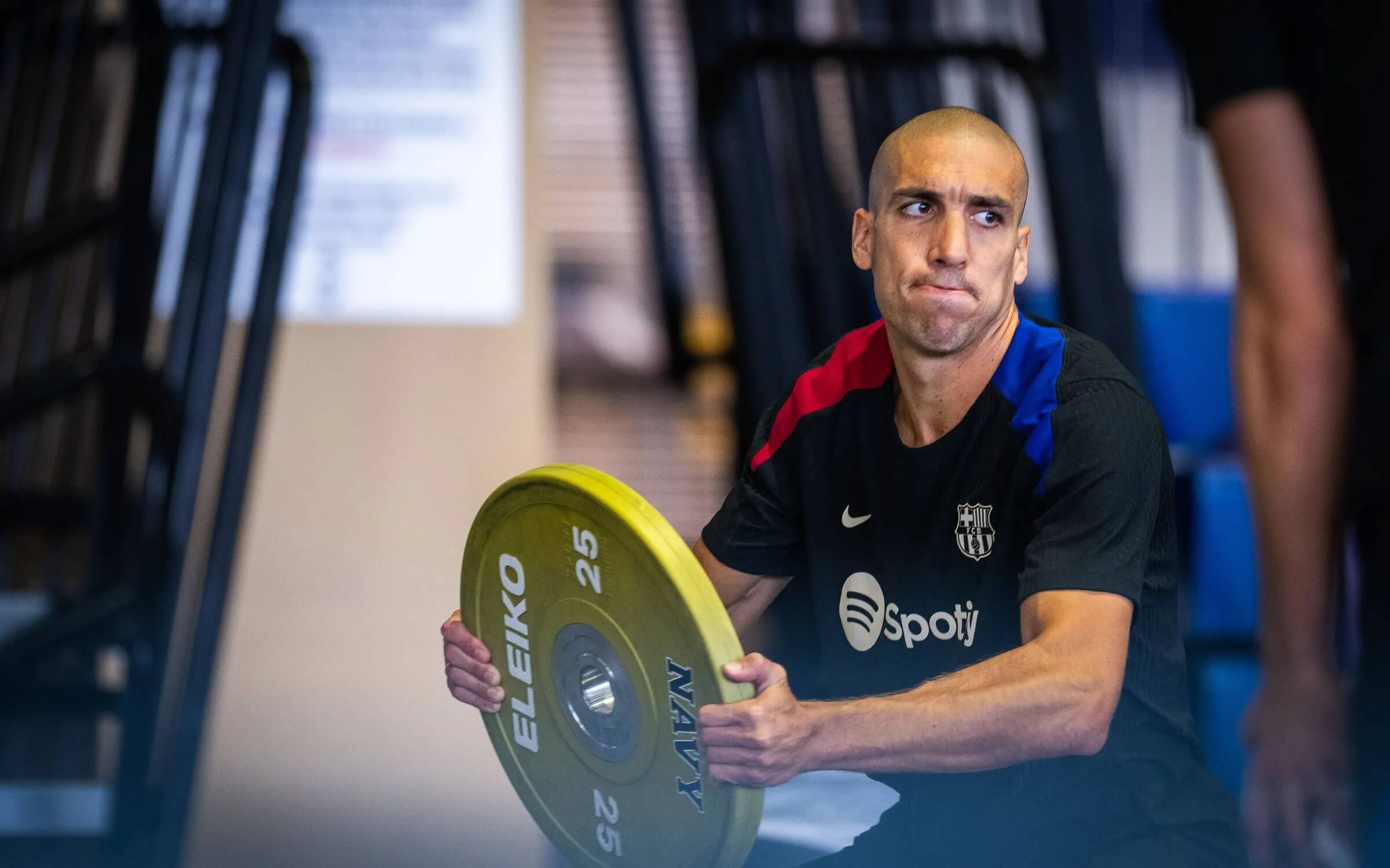 Oriol Romeu, en una sesión del Barcelona (Foto: FCB).