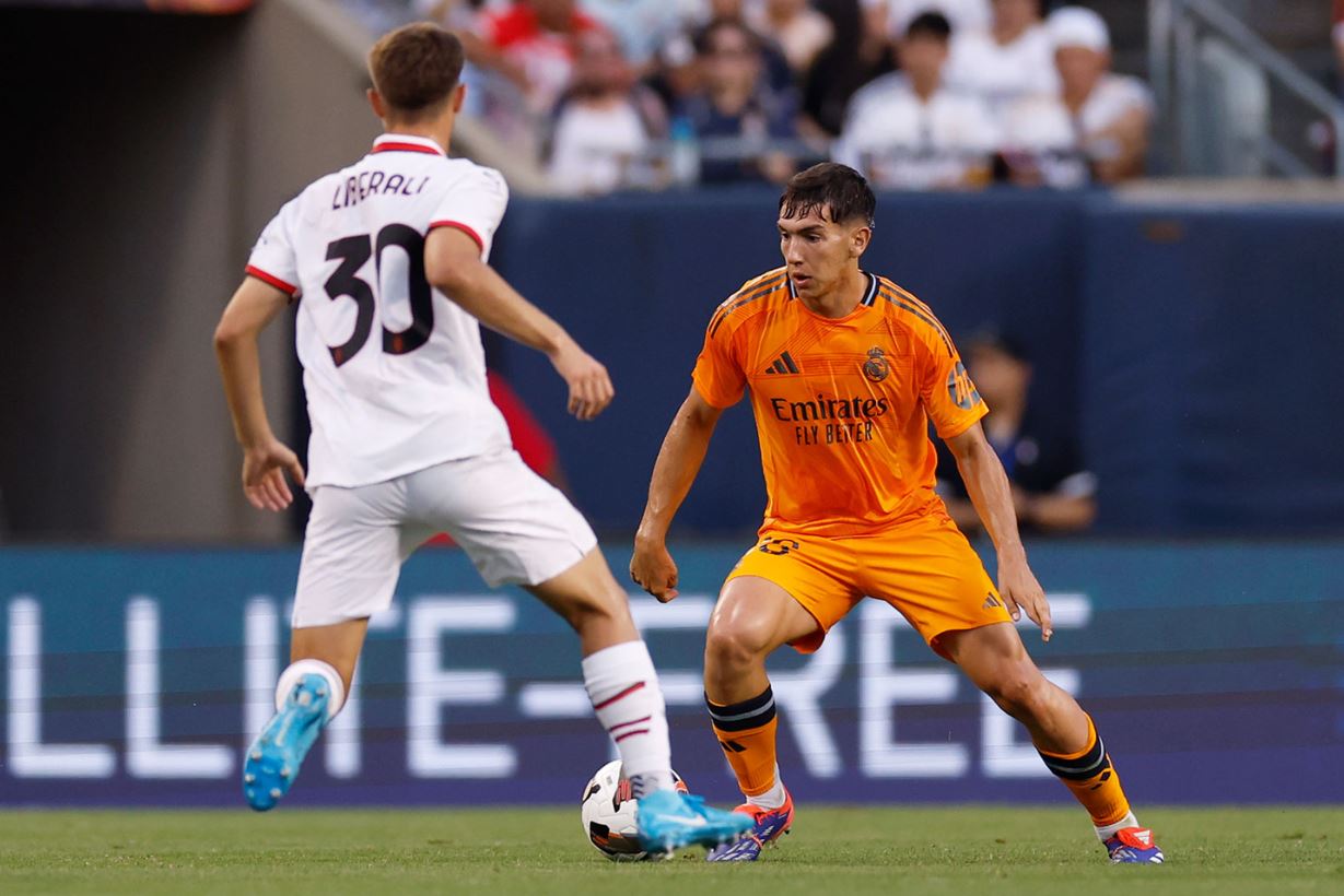 Mario Martín, en el Real Madrid-Milan (Foto: RMCF).