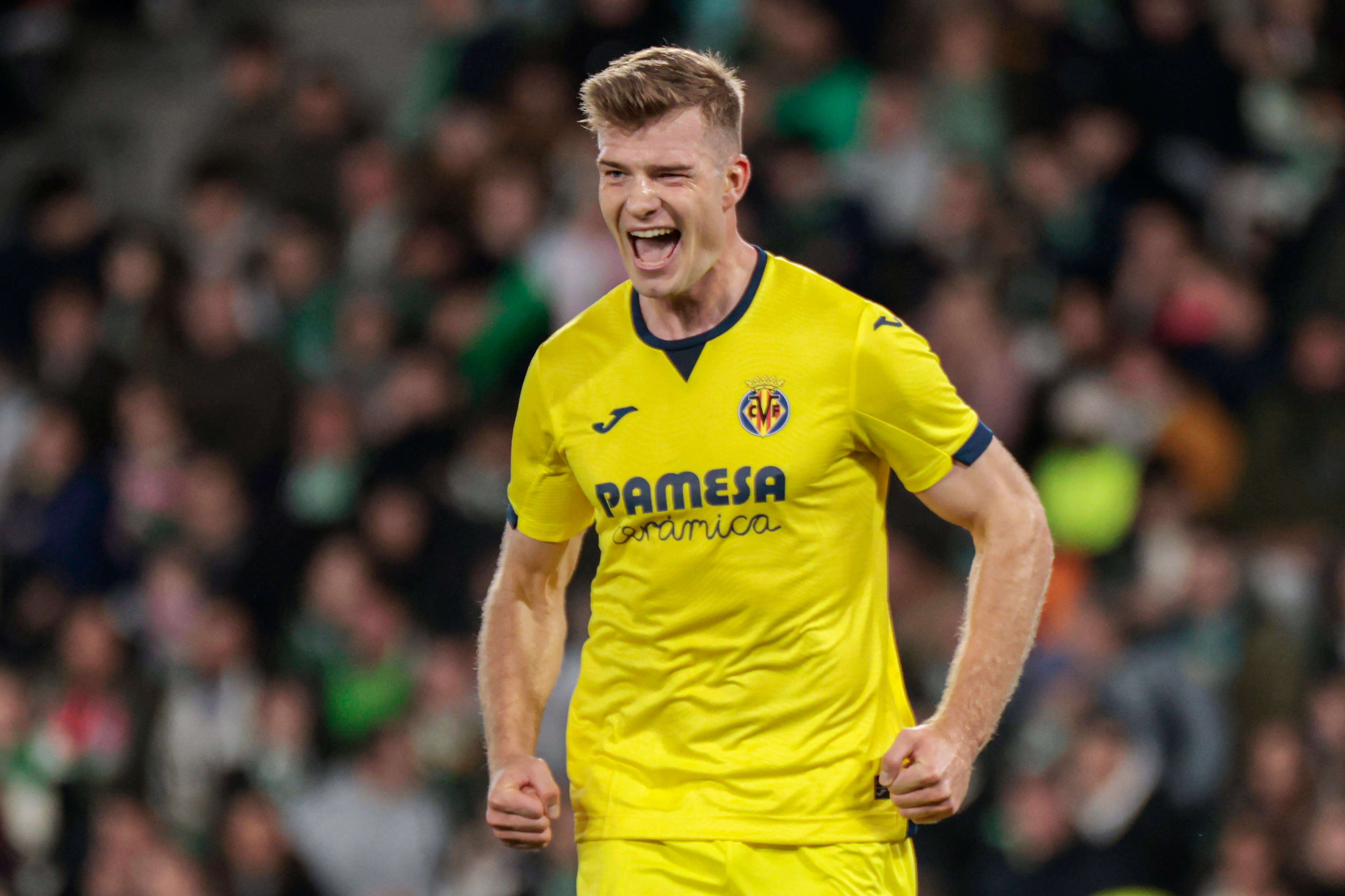 Alexander Sorloth celebra un gol con el Villarreal (Foto: Cordon Press).