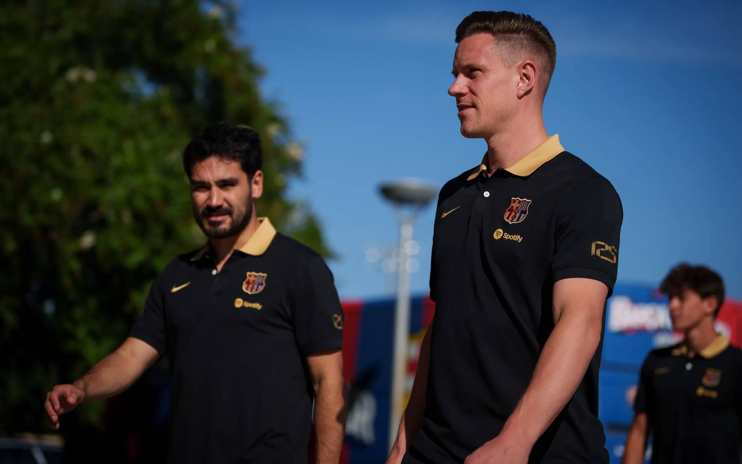 Marc André ter Stegen, junto a Gündogan en un viaje del Barcelona (Foto: FCB).