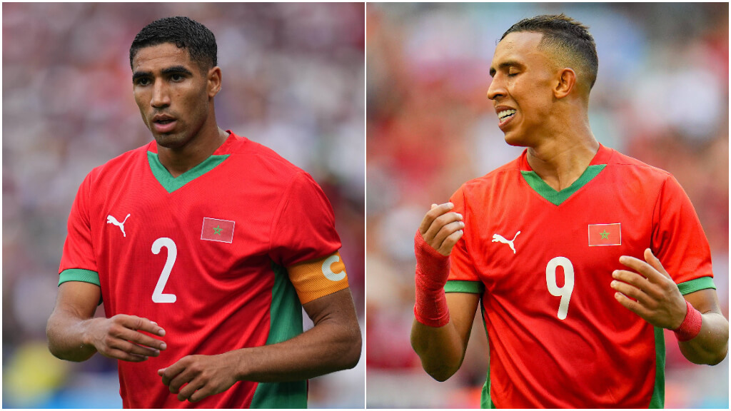 Achraf Hakimi y Soufiane Rahimi ante España (Cordon Press)