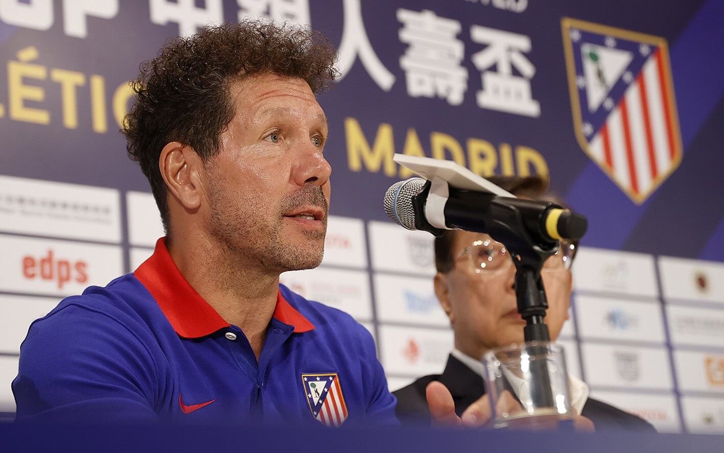 Diego Pablo Simeone, en sala de prensa (Foto: ATM).