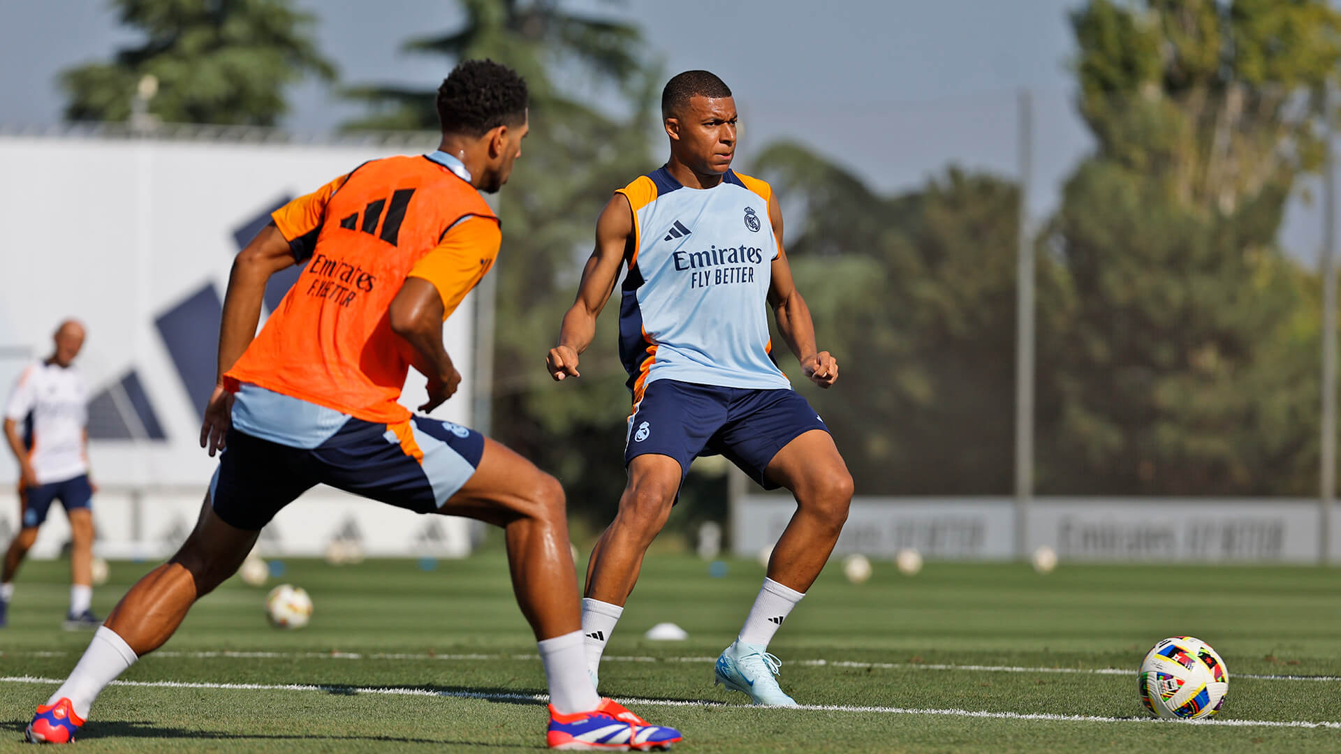 Kylian Mbappé, en un entrenamiento con el Real Madrid (Foto: RMCF).