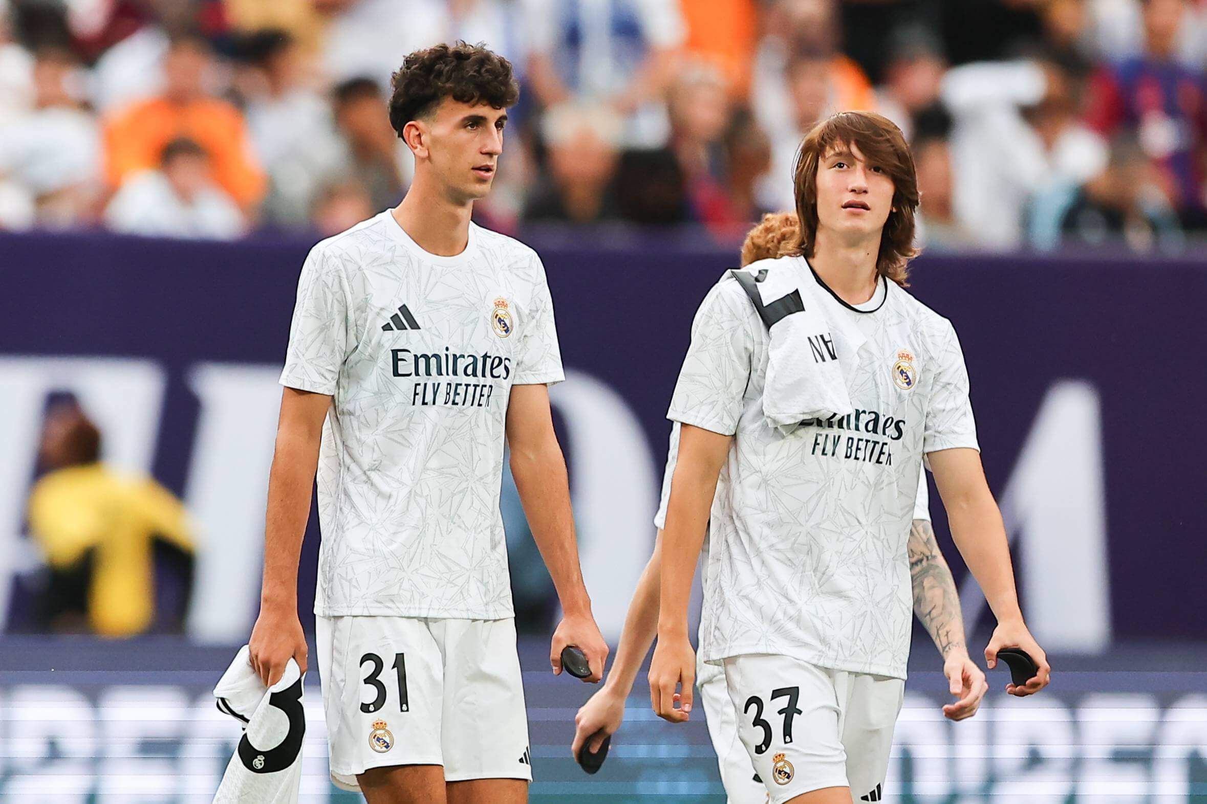 Joan Martínez, en un calentamiento con el Real Madrid (Foto: Cordon Press).