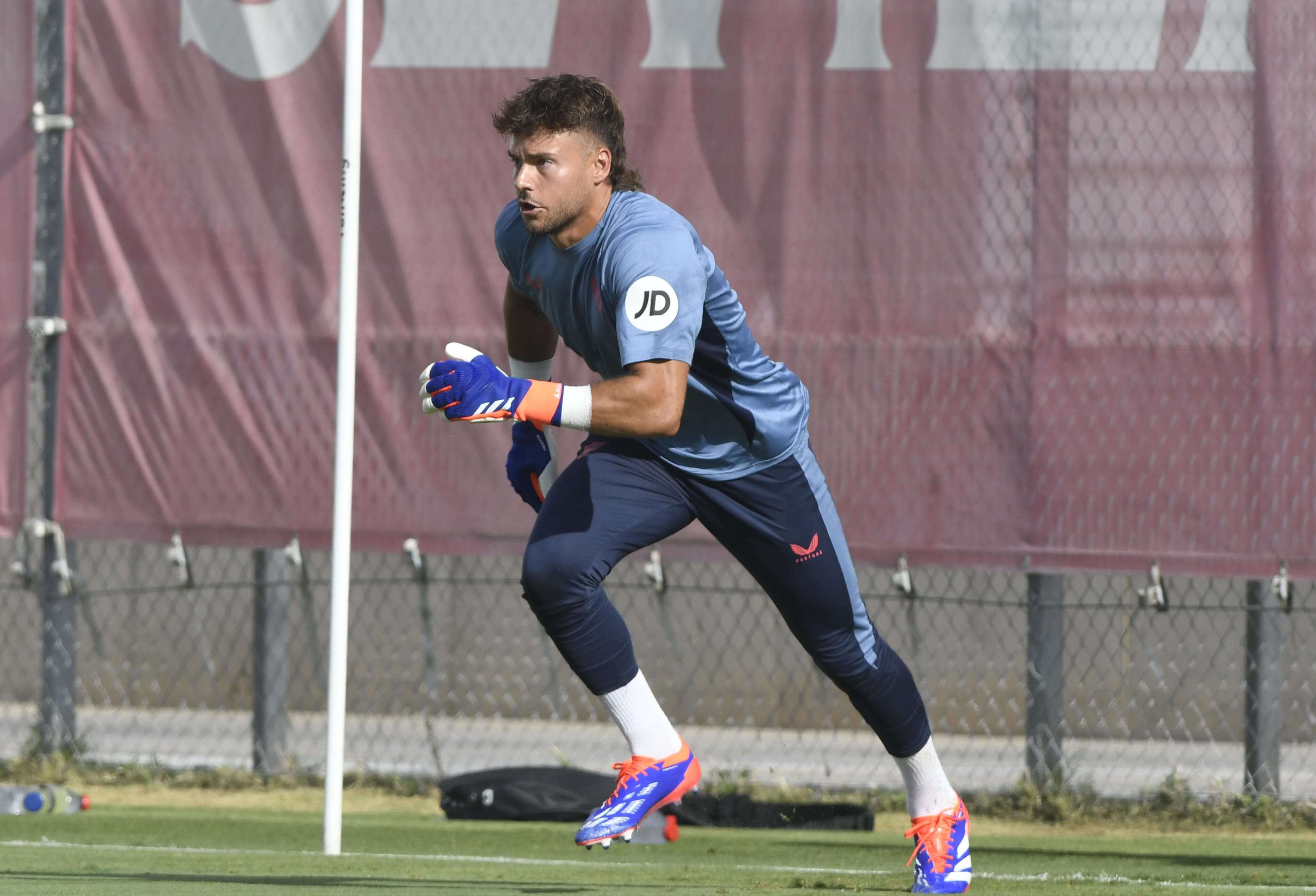 Álvaro Fernández, en el entrenamiento de este martes (Foto: Kiko Hurtado).