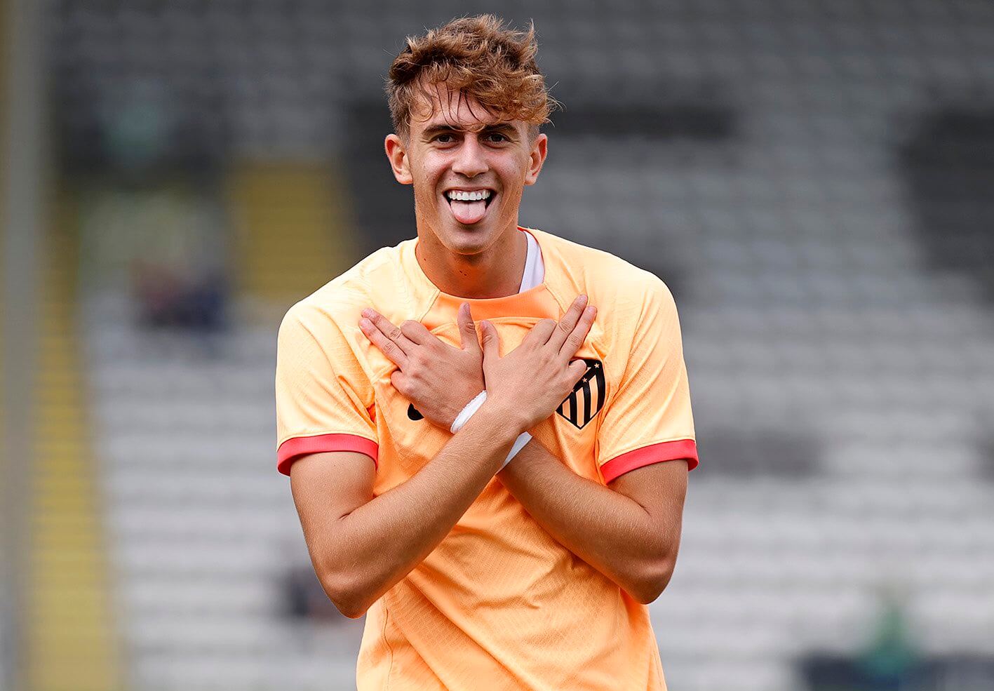 Adrián Niño, en la UEFA Youth League (Foto: @atleti).