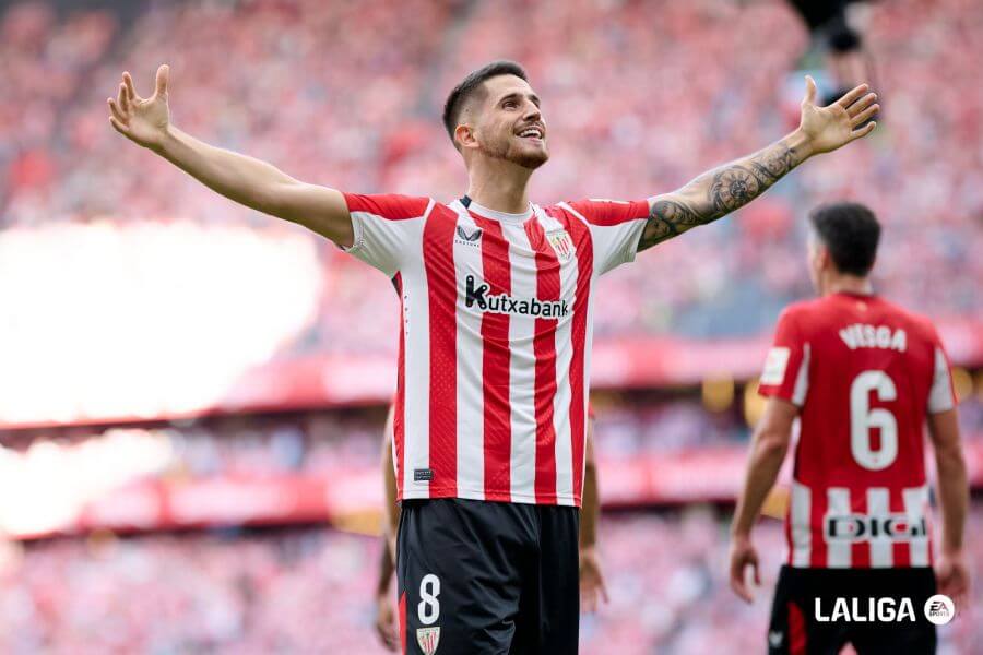 Gol de Oihan Sancet ante el Getafe en San Mamés (Foto: LaLiga).