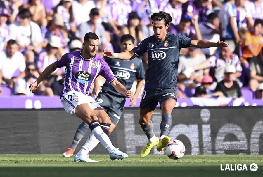 Amallah, durante el Real Valladolid - Espanyol (Foto: LaLiga).