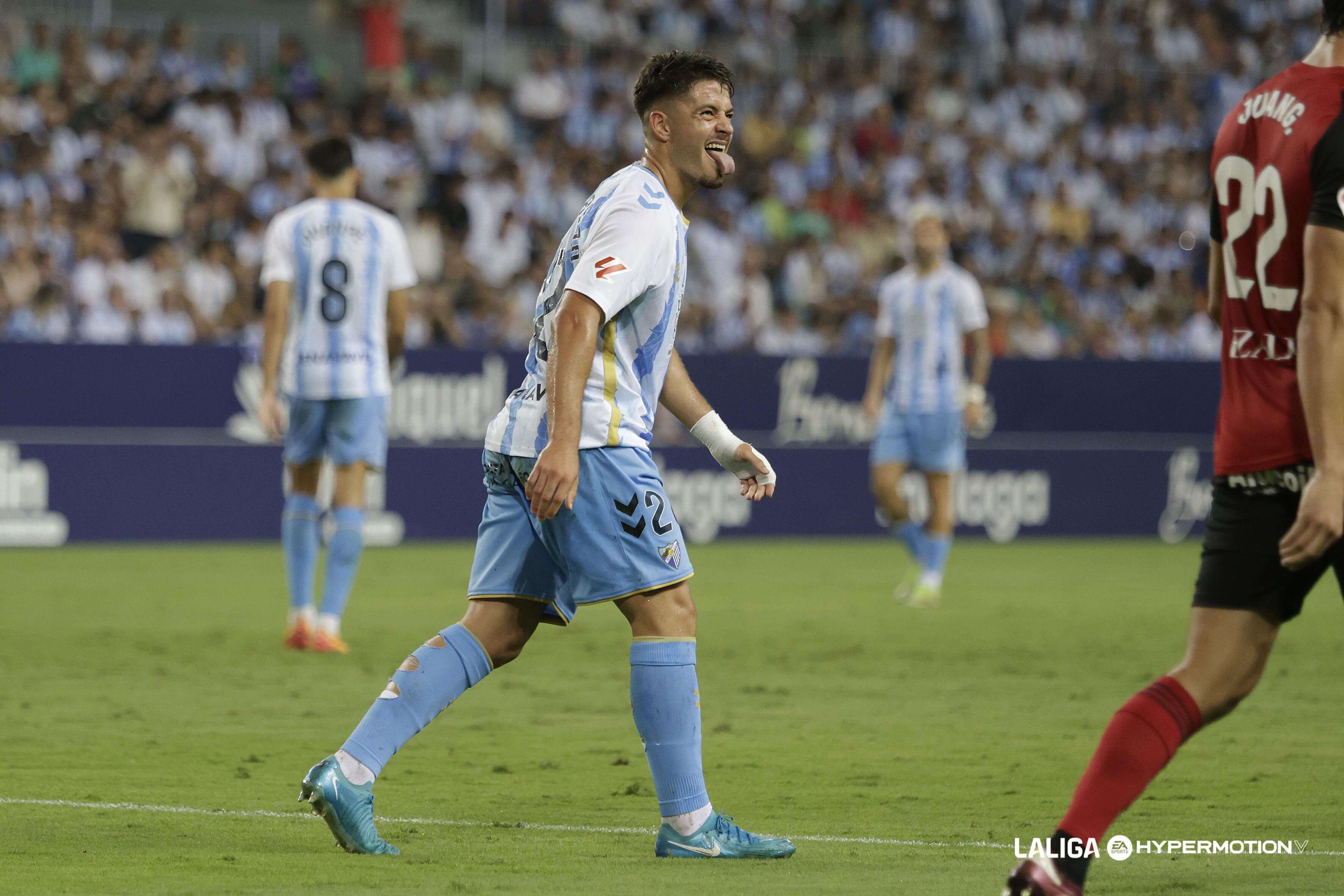 Dani Lorenzo, en el Málaga - Mirandés (Foto: LALIGA).