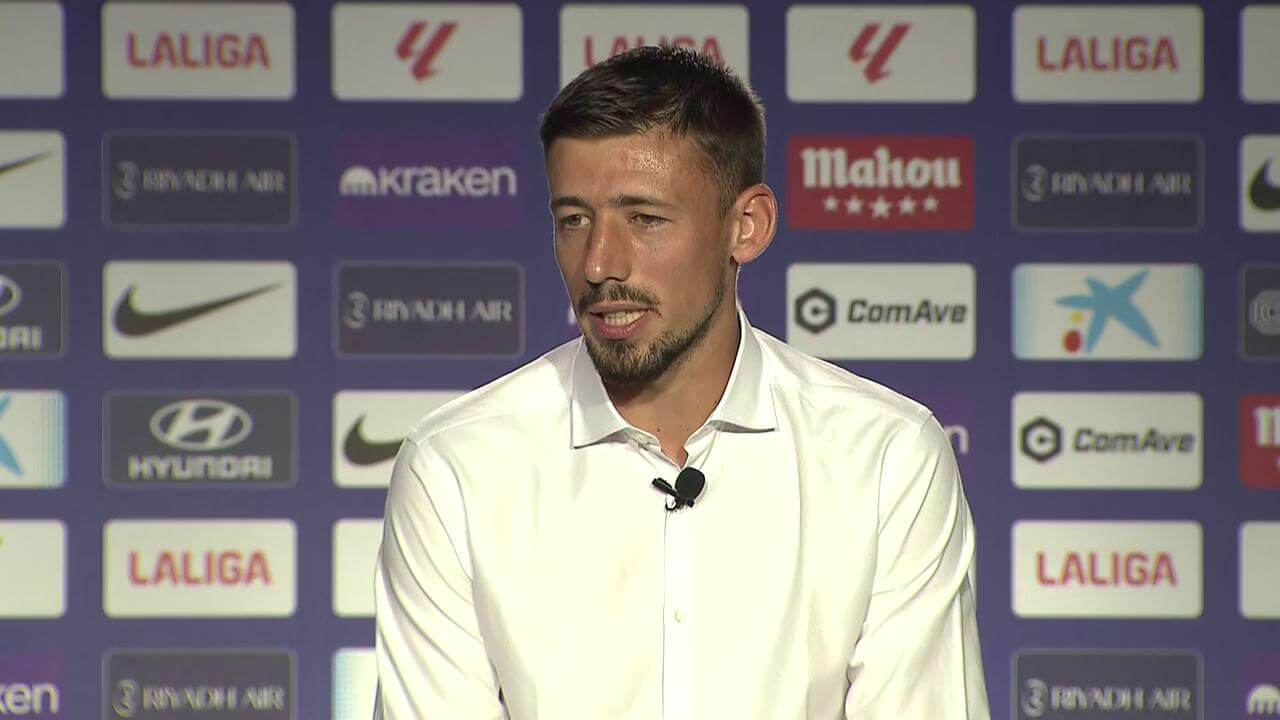 Lenglet en su presentación con el Atlético de Madrid